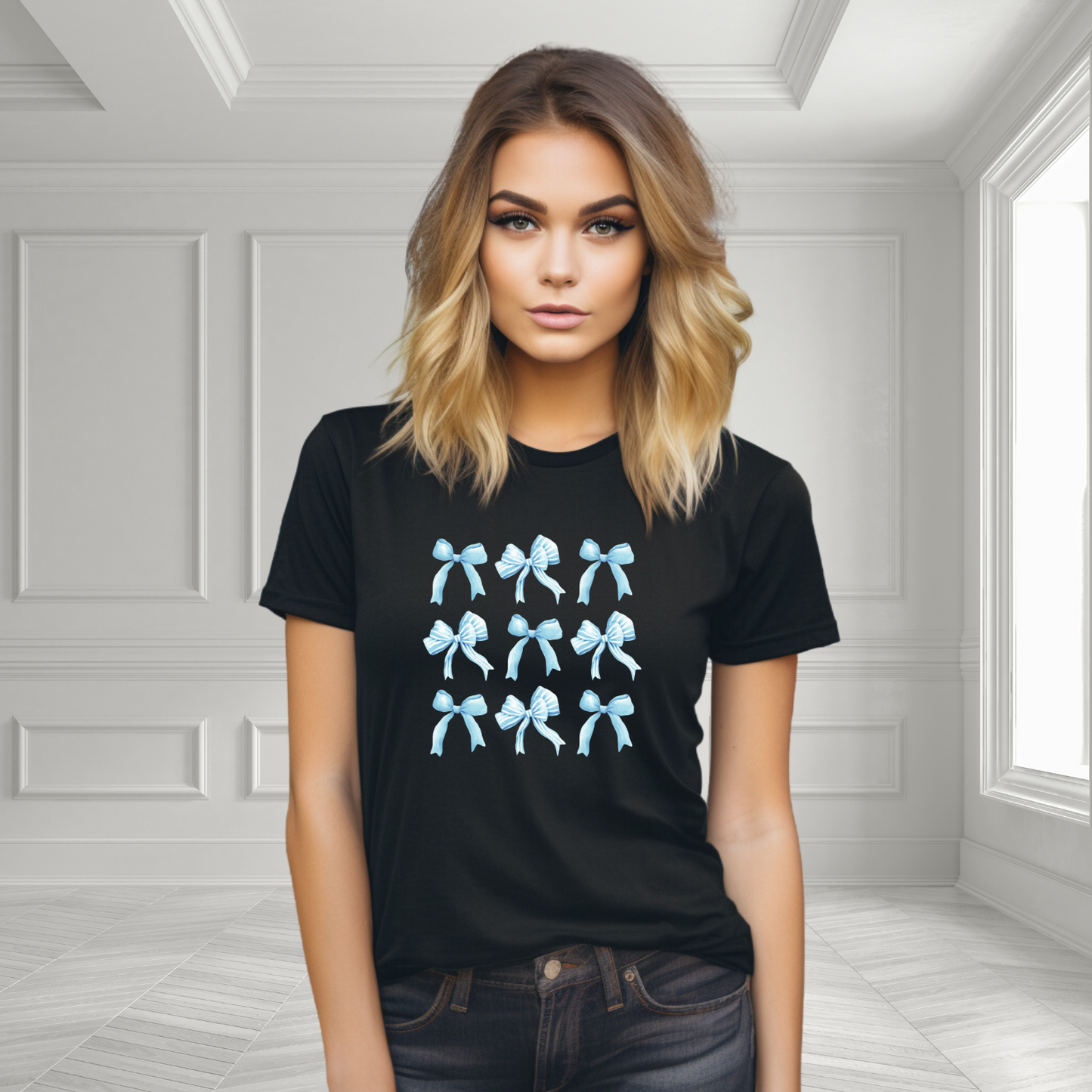 Coquette Blue Bows T-Shirt