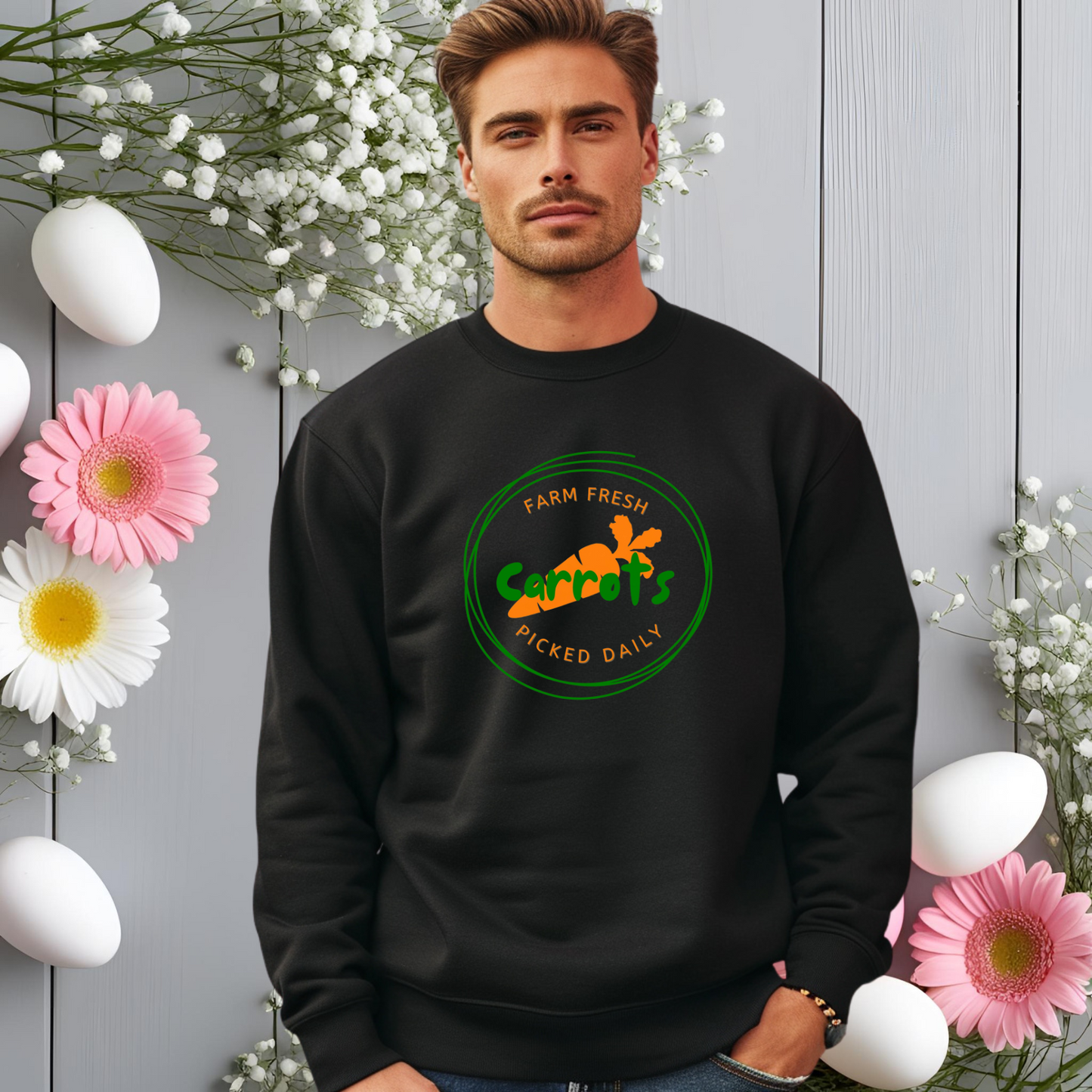 Farm Fresh Carrots Crewneck Sweatshirt