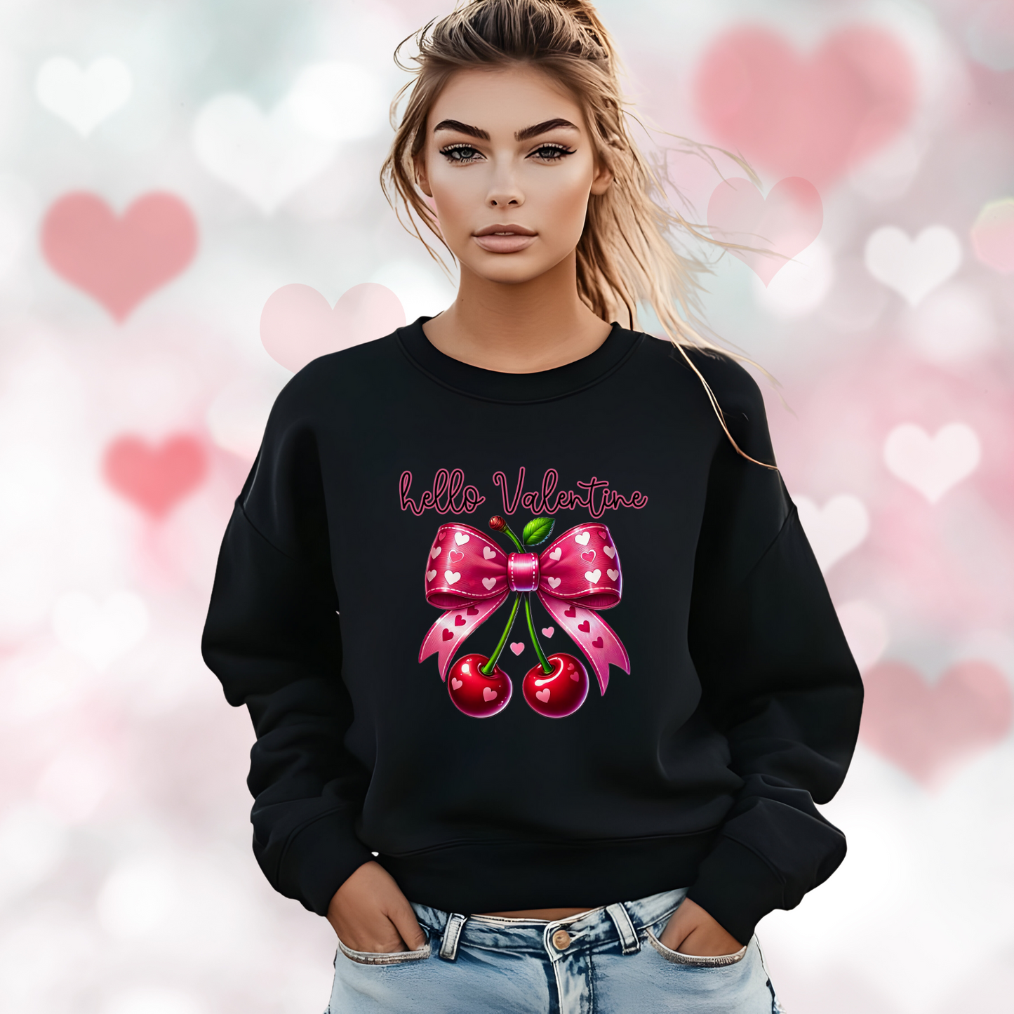 Hello Valentine Crewneck Sweatshirt