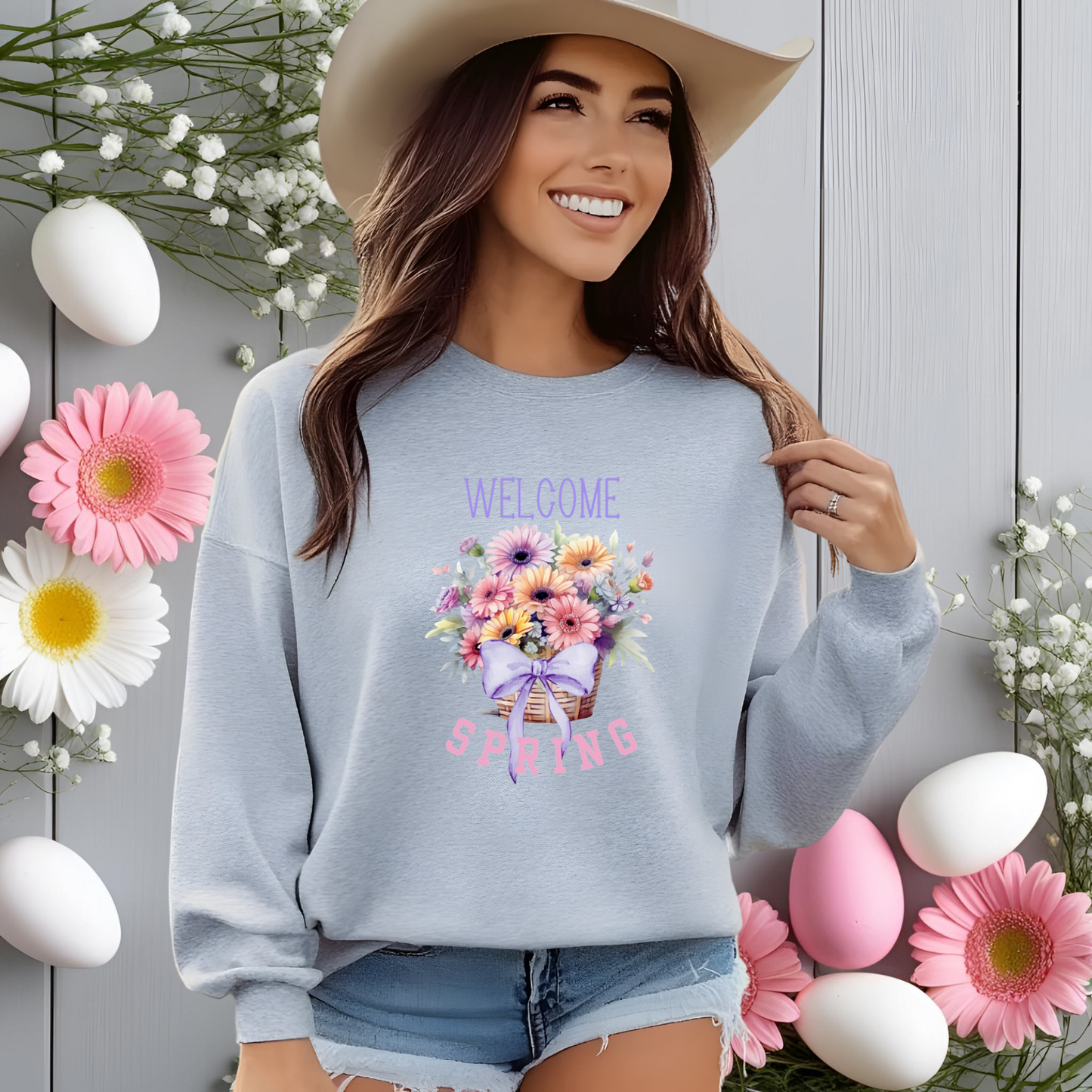 Welcome Spring Crewneck Sweatshirt