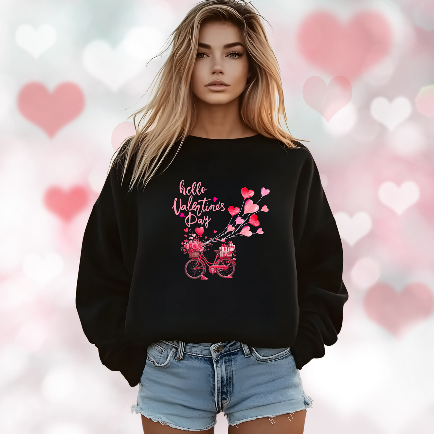 Hello Valentine’s Day Crewneck Sweatshirt
