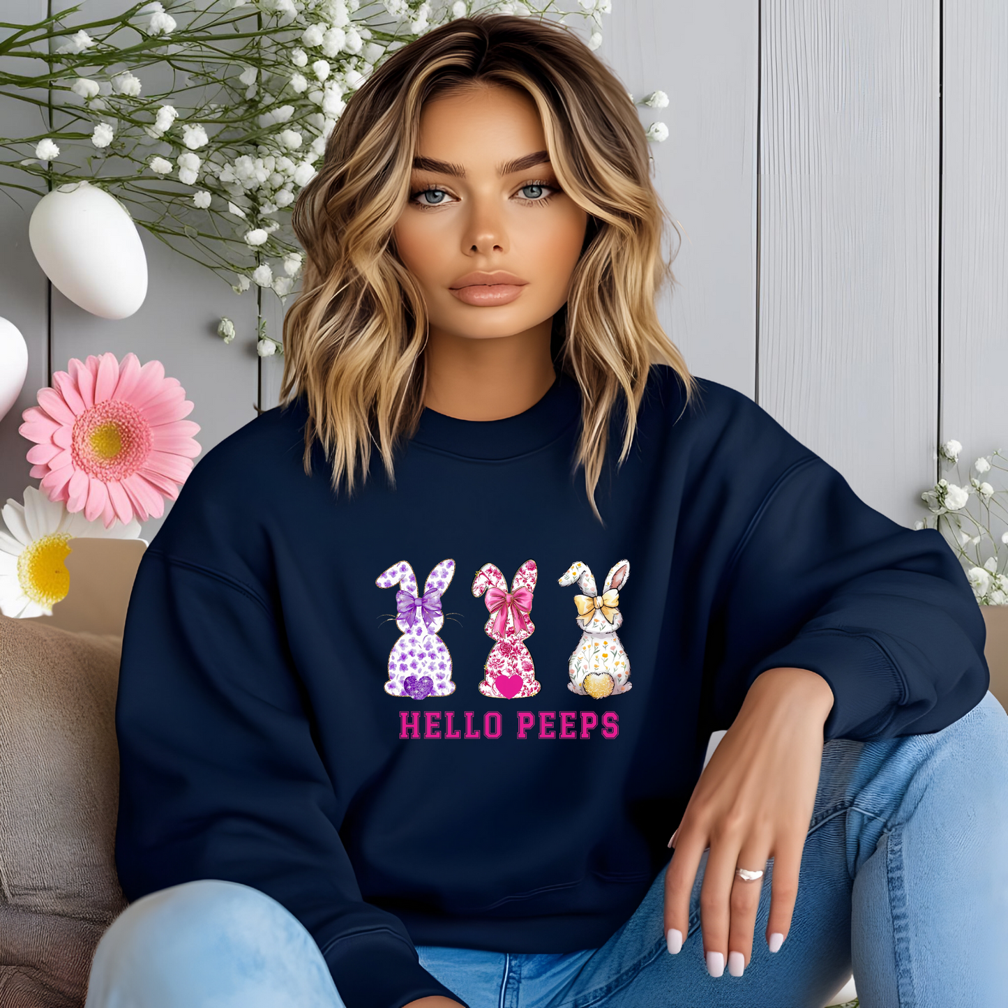 Hello Peeps Crewneck Sweatshirt