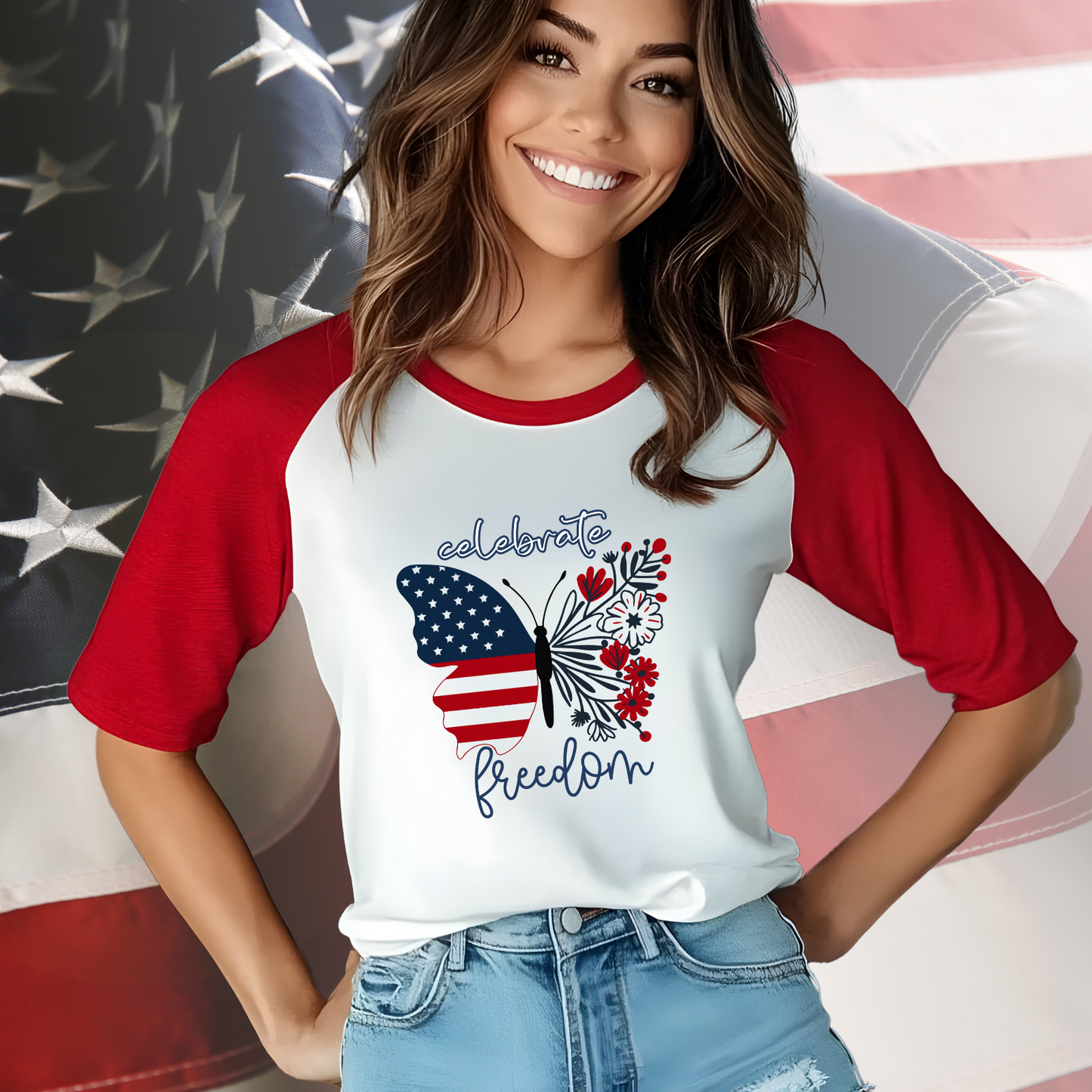 Celebrate Freedom Baseball Tee