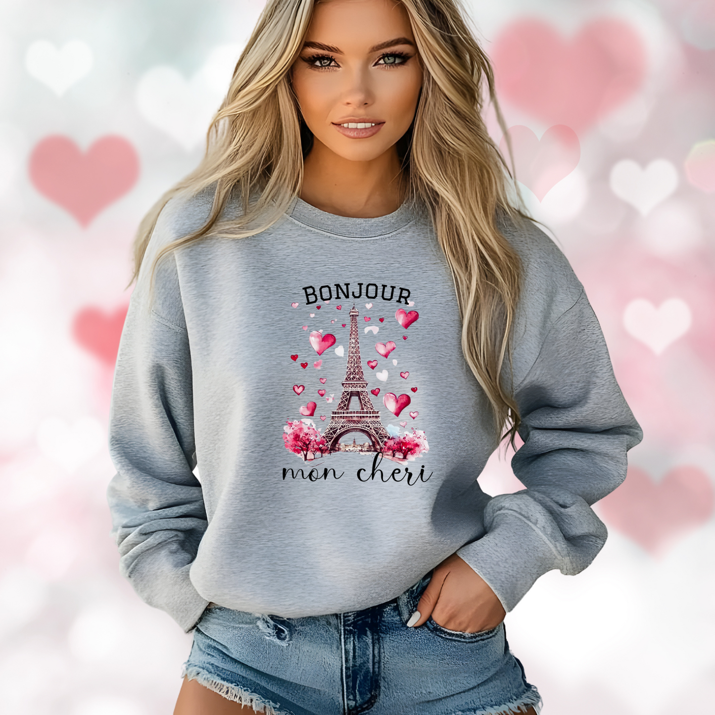Bonjour Mon Cheri Crewneck Sweatshirt