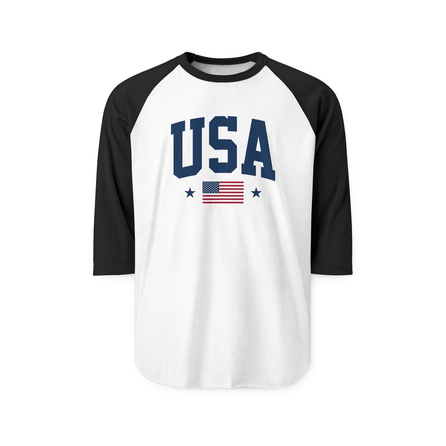 USA Flag Baseball Tee