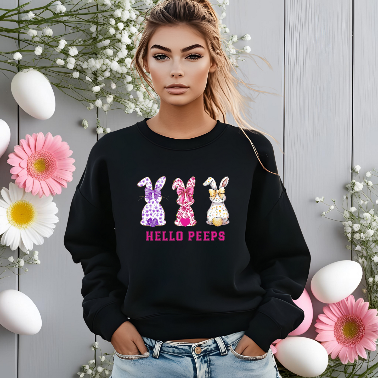 Hello Peeps Crewneck Sweatshirt