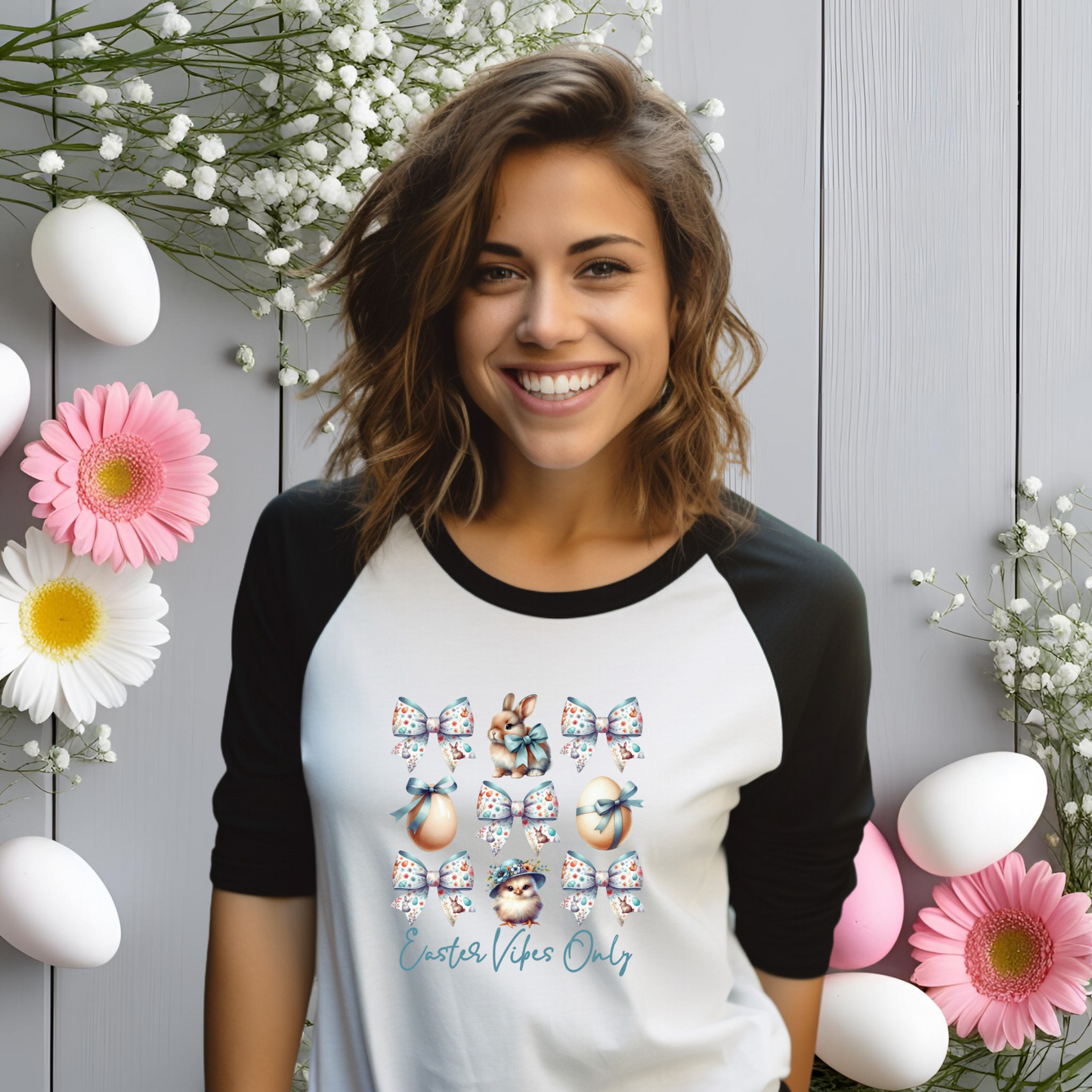 Easter Vibes Only Baseball Tee