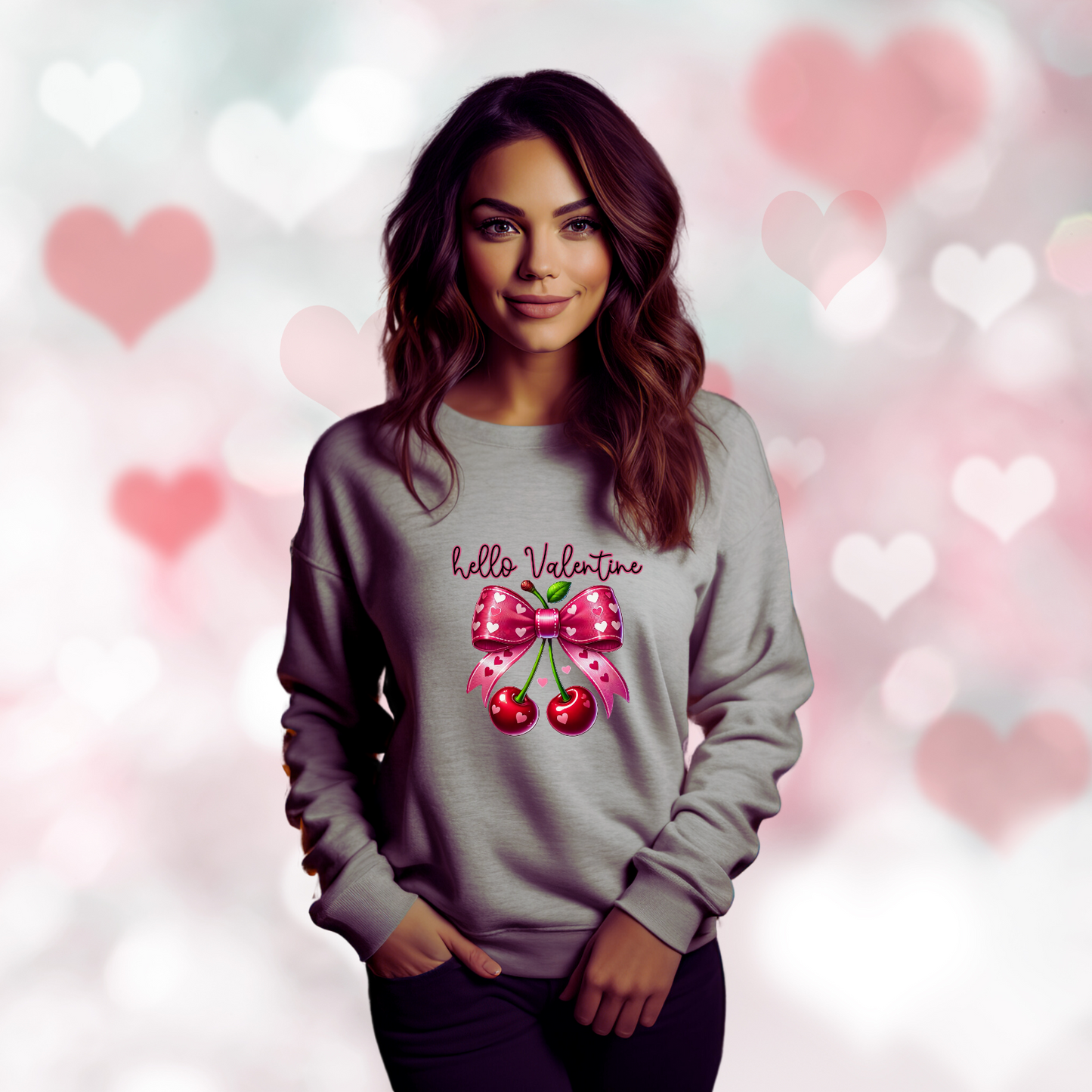 Hello Valentine Crewneck Sweatshirt