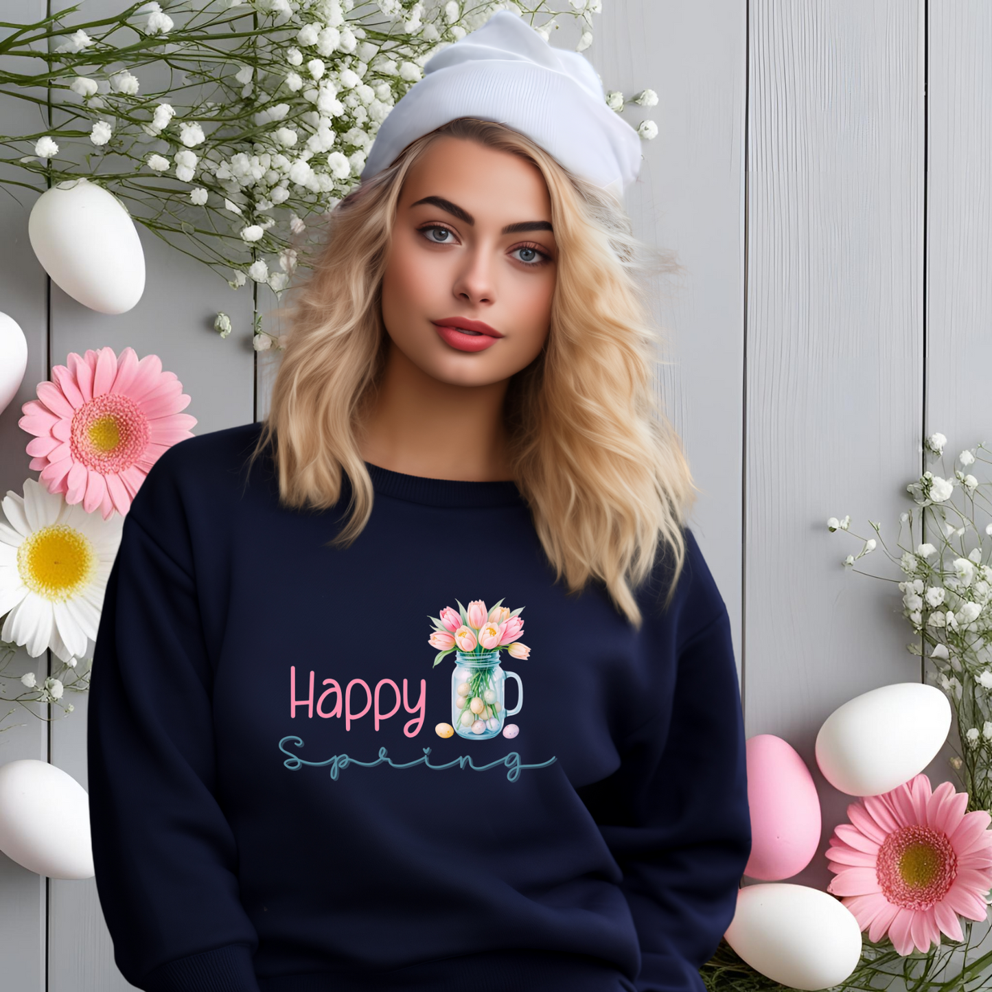 Happy Spring Crewneck Sweatshirt