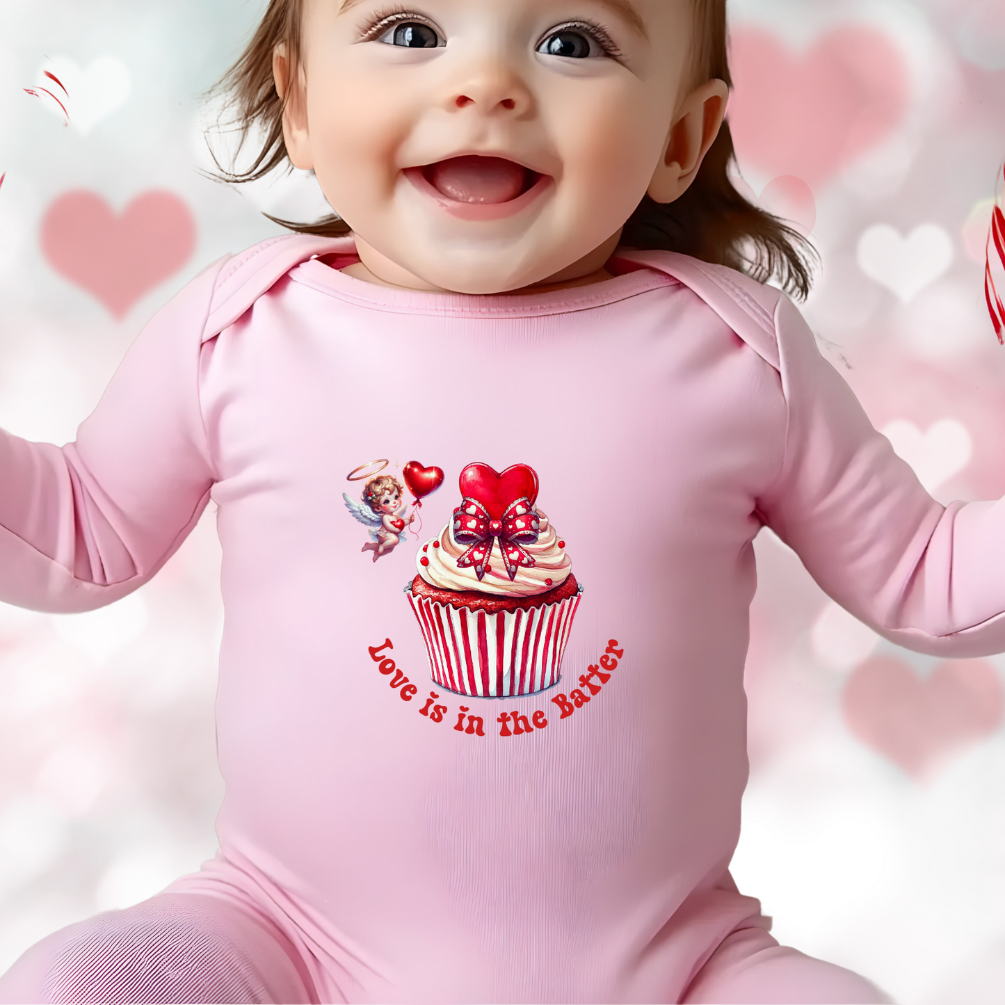 Love Is In The Batter Infant Long Sleeve Onesie