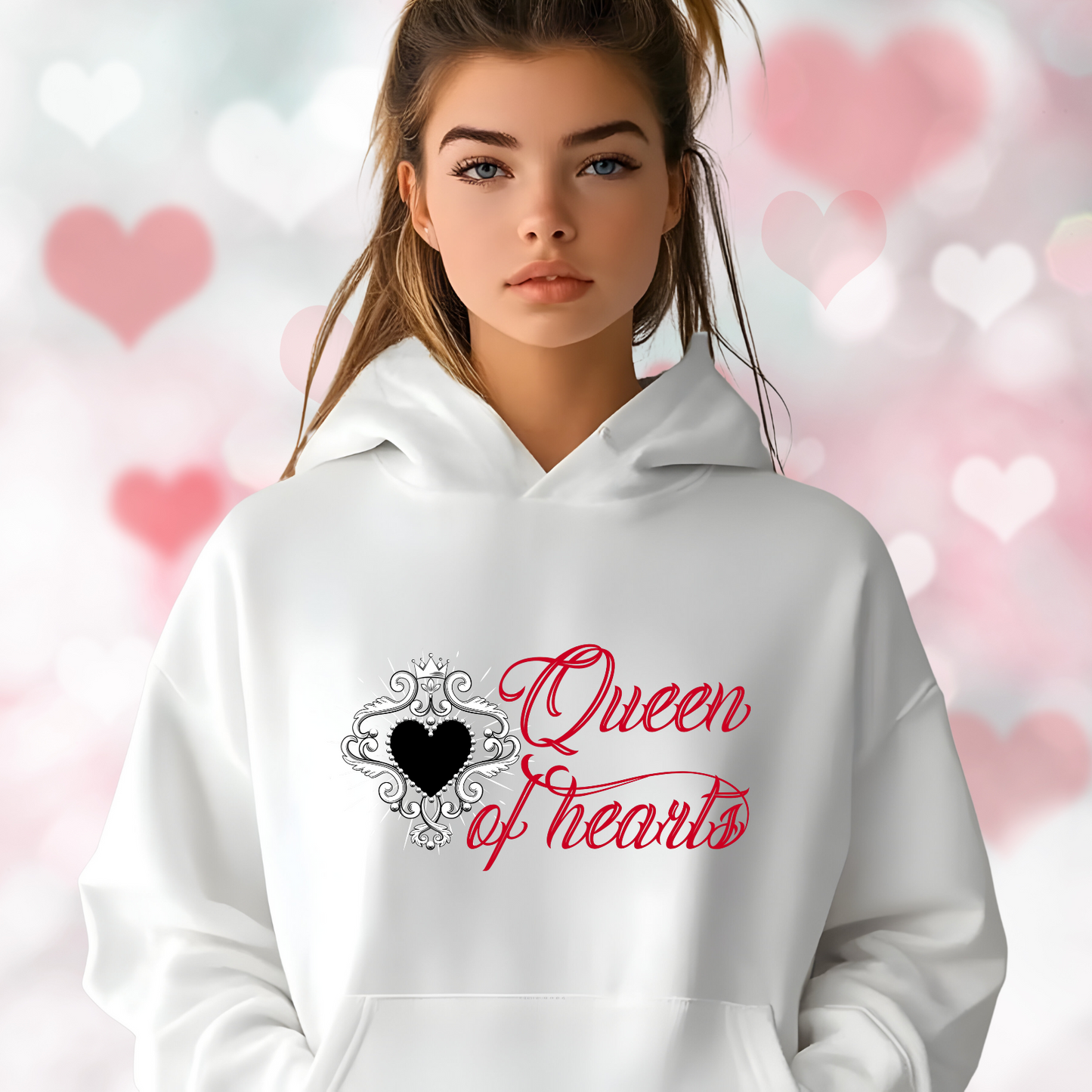 Queen of Hearts Pullover Hoodie