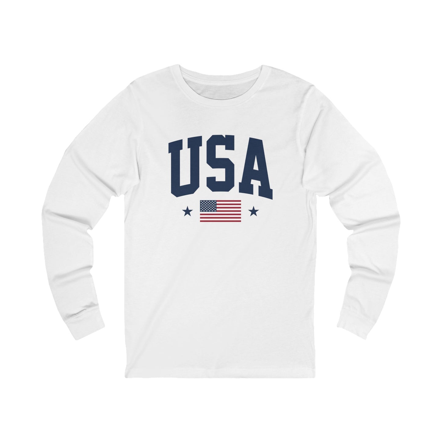USA Flag Long Sleeve Tee