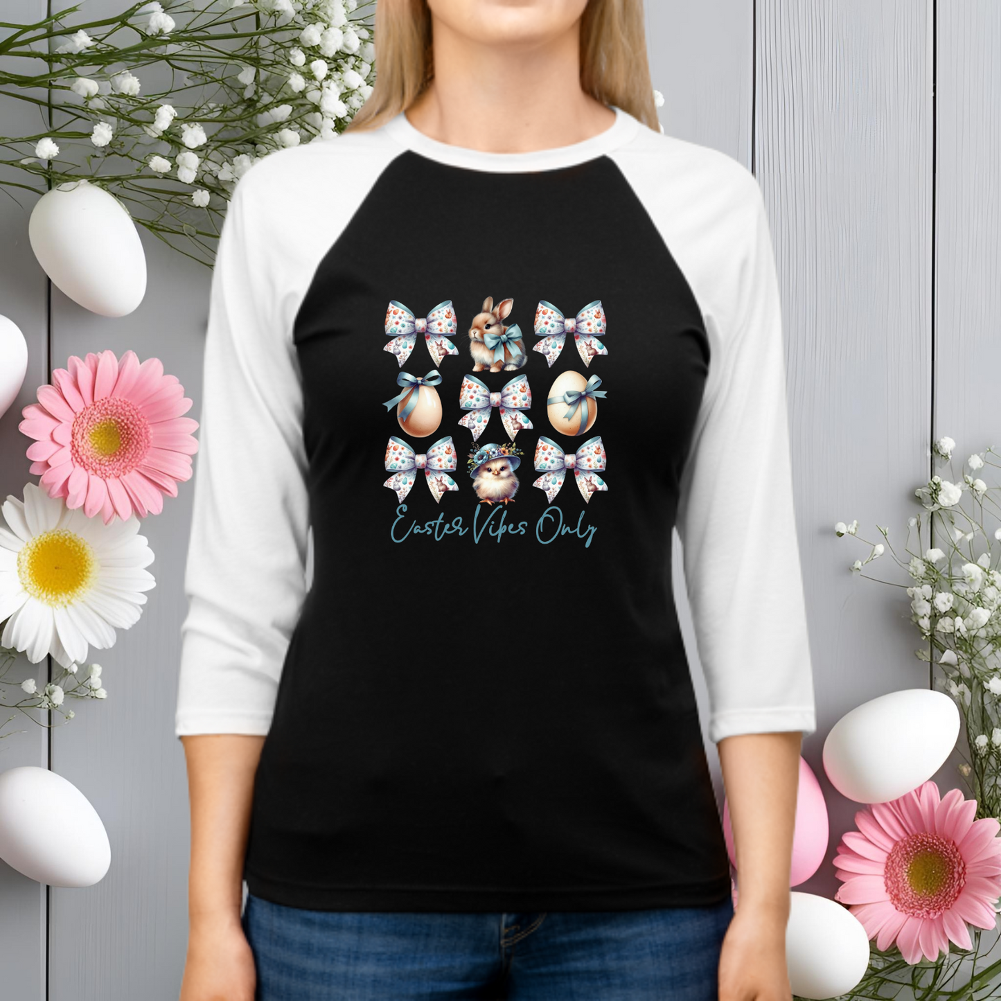 Easter Vibes Only Baseball Tee