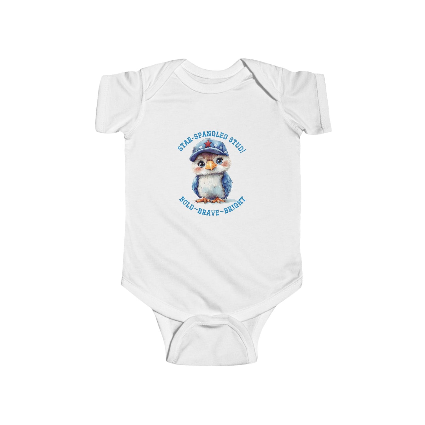 Star-Spangled Stud Infant Short Sleeve Onesie