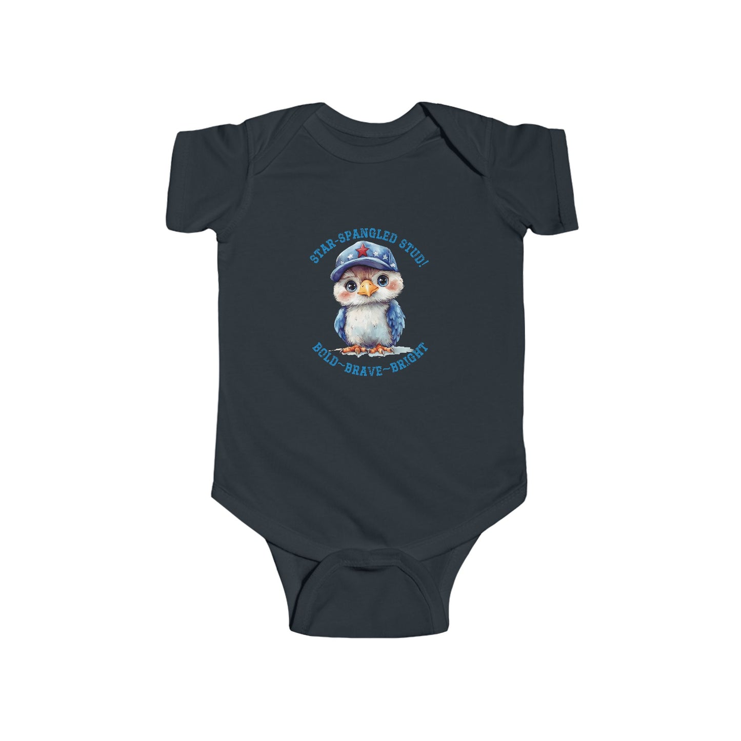 Star-Spangled Stud Infant Short Sleeve Onesie