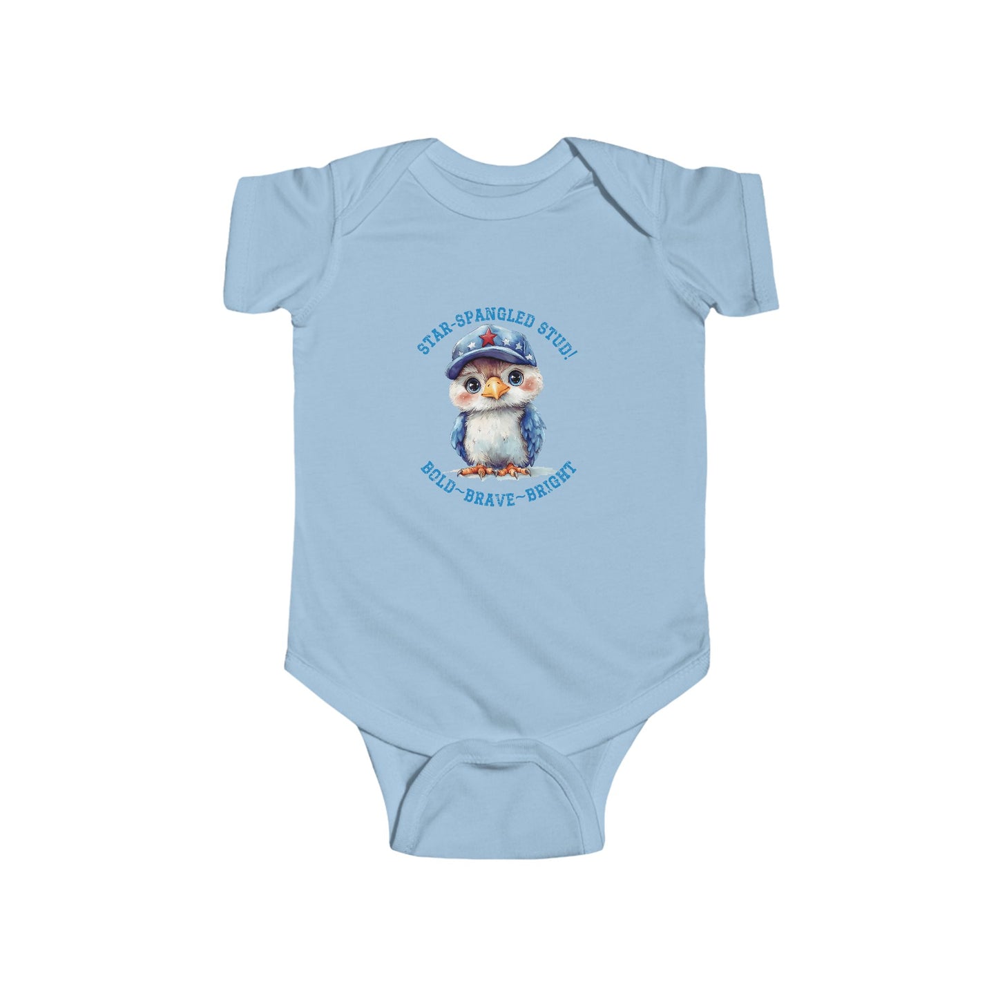 Star-Spangled Stud Infant Short Sleeve Onesie