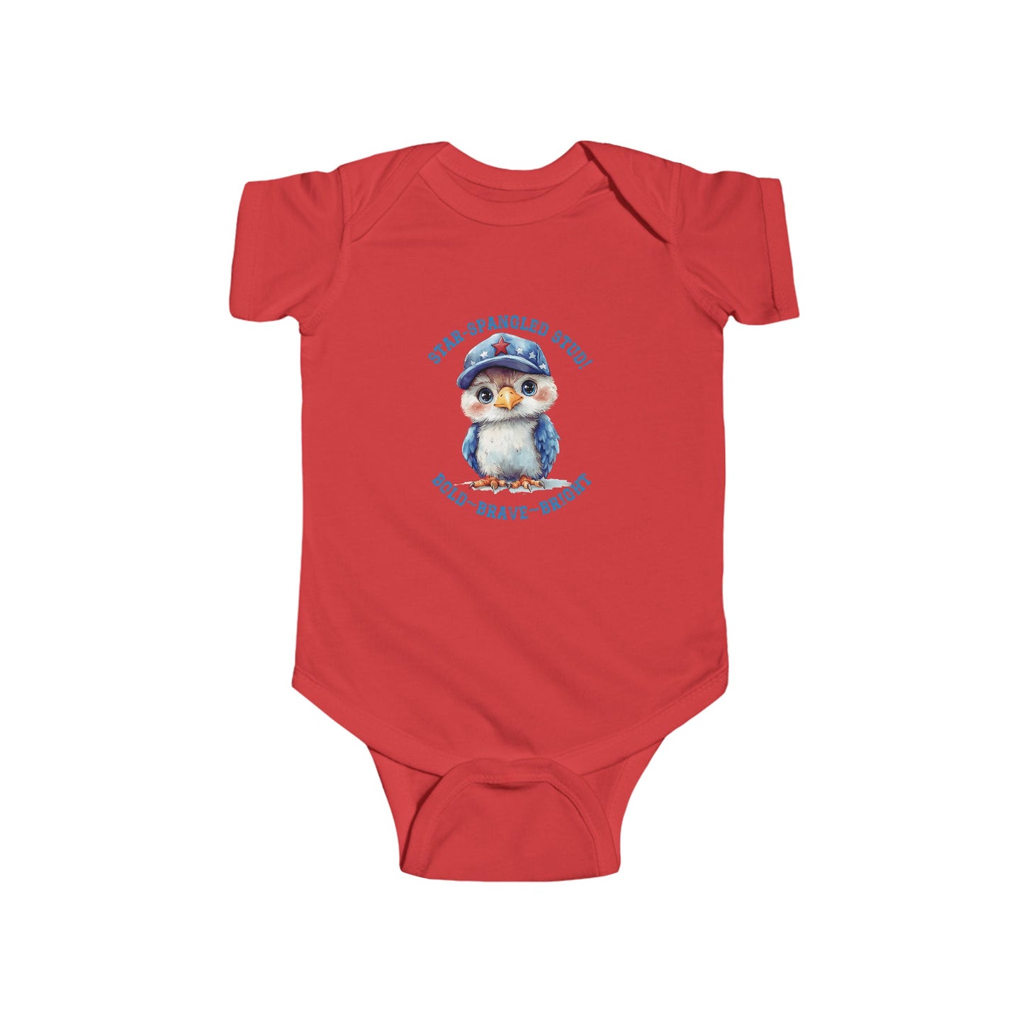 Star-Spangled Stud Infant Short Sleeve Onesie