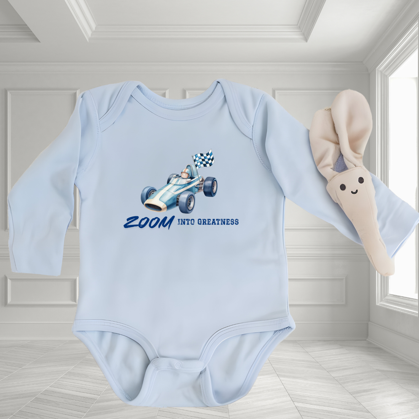 Zoom Into Greatness Infant Long Sleeve Onesie