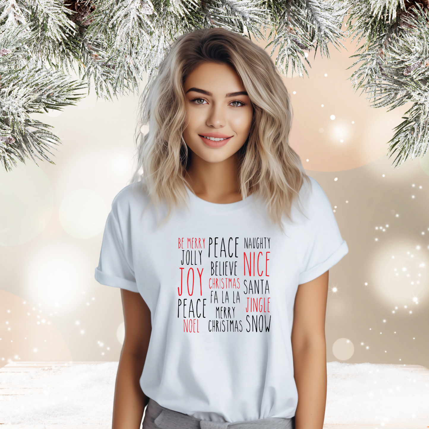 Festive Holiday Words T-Shirt