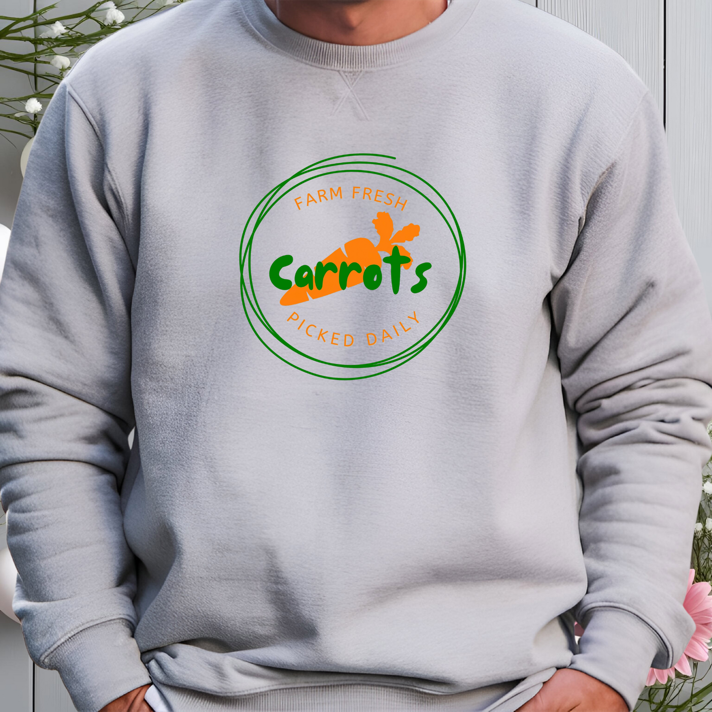 Farm Fresh Carrots Crewneck Sweatshirt