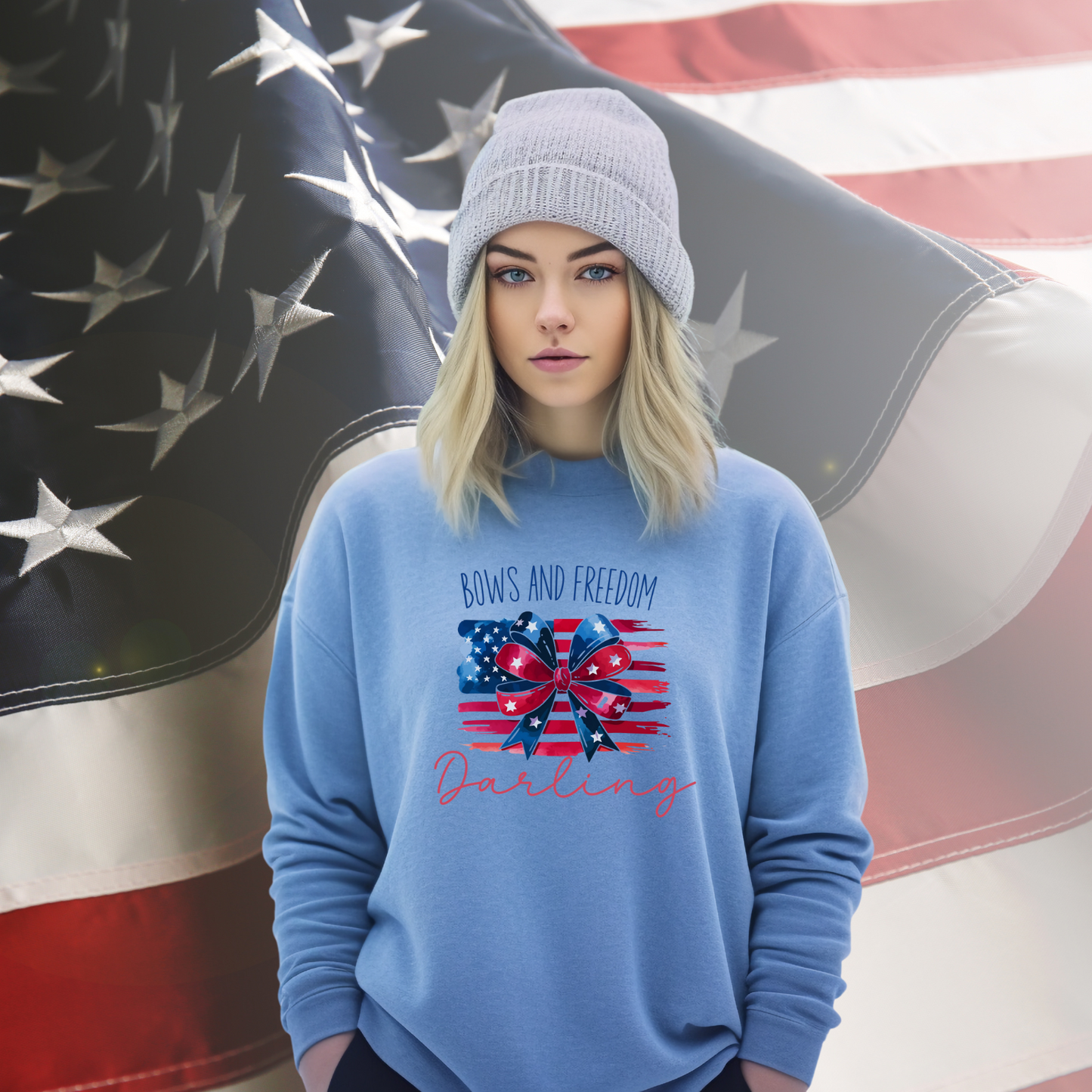 Bows And Freedom Darling Crewneck Sweatshirt