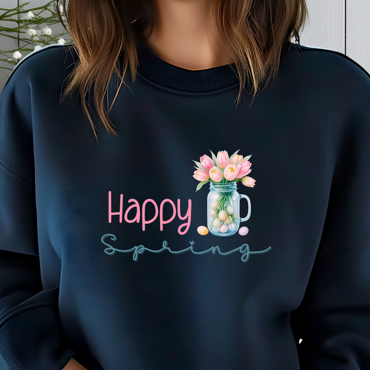 Happy Spring Crewneck Sweatshirt