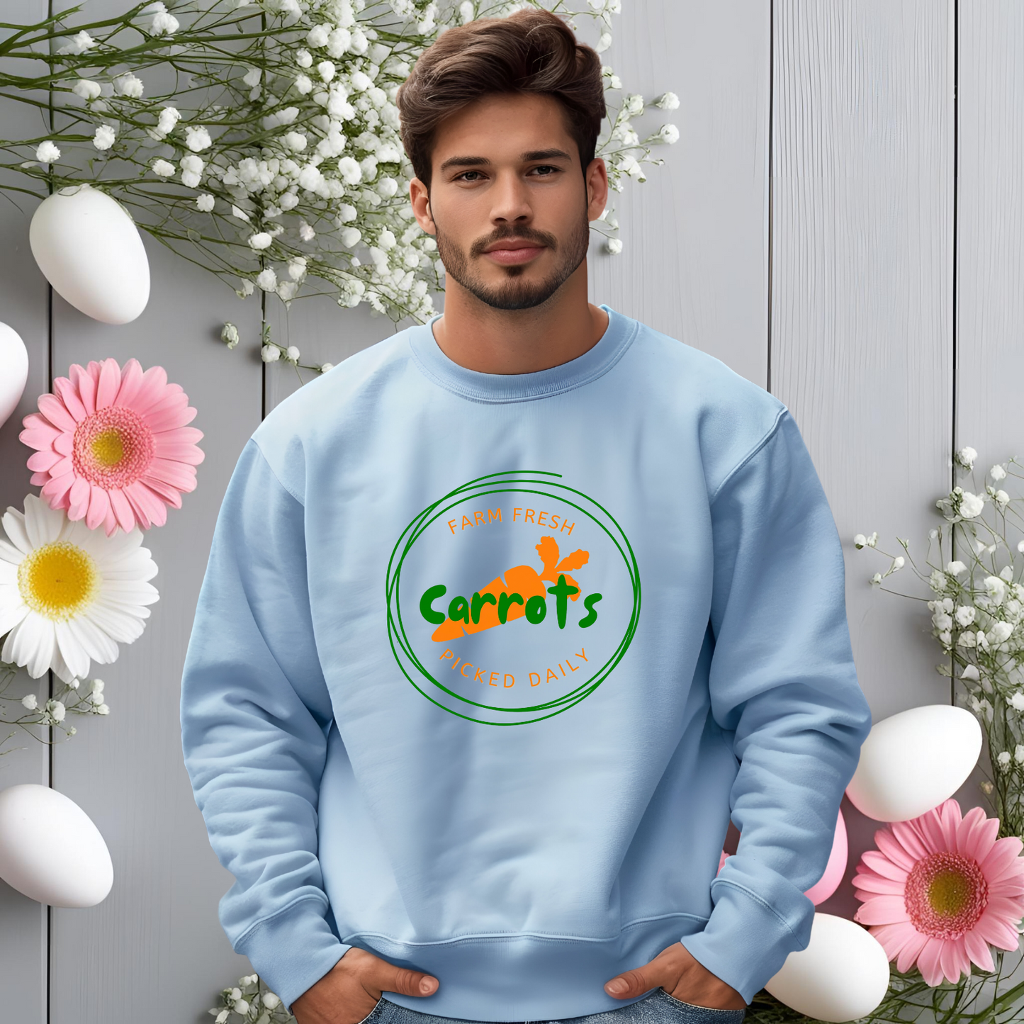 Farm Fresh Carrots Crewneck Sweatshirt