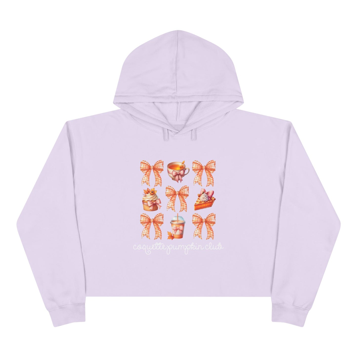 Coquette Pumpkin Club Crop Hoodie