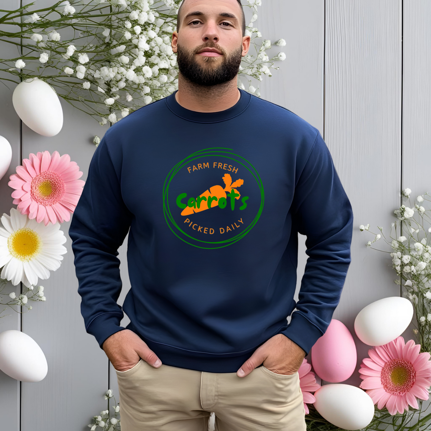 Farm Fresh Carrots Crewneck Sweatshirt