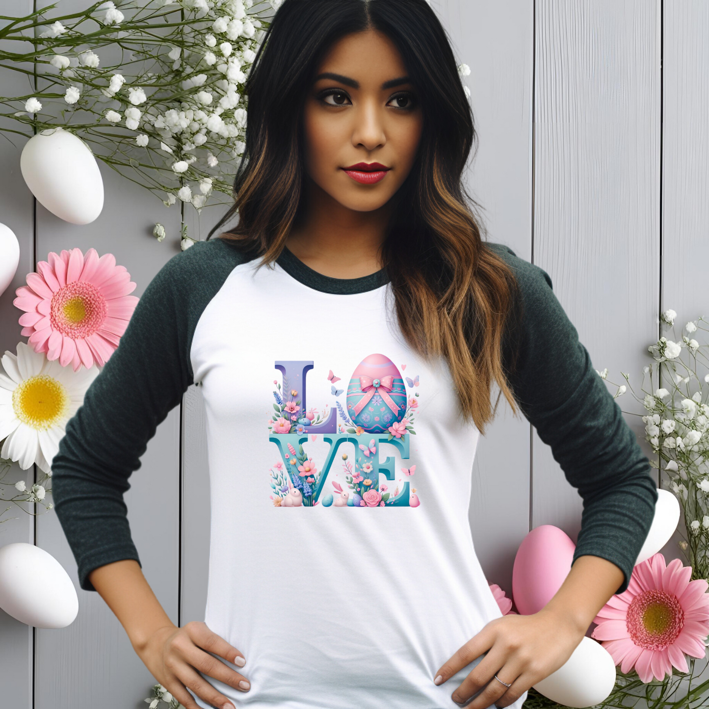 Easter Love Baseball Tee