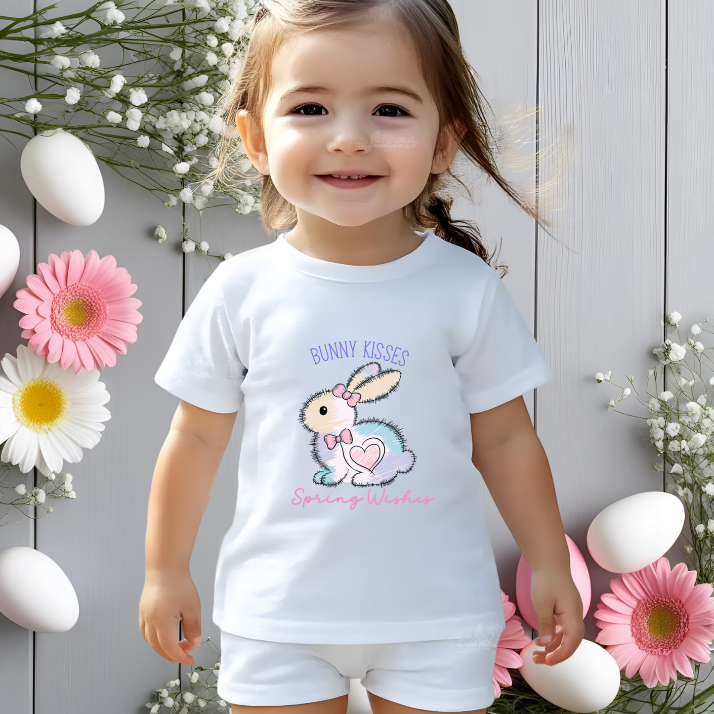 Bunny Kisses, Spring Wishes Toddler T-Shirt