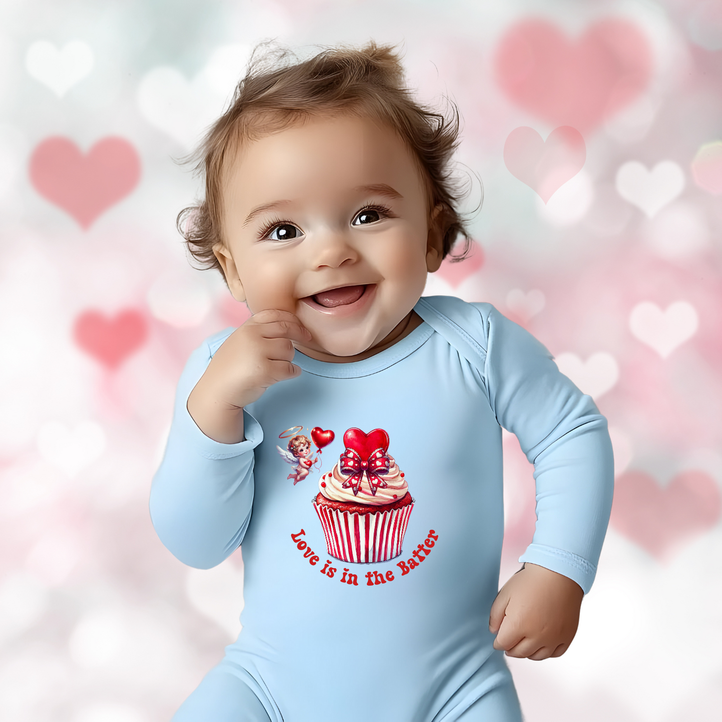 Love Is In The Batter Infant Long Sleeve Onesie
