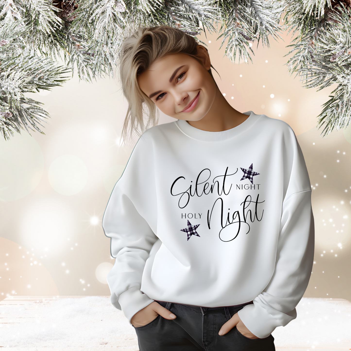 Silent Night, Holy Night Crewneck Sweatshirt