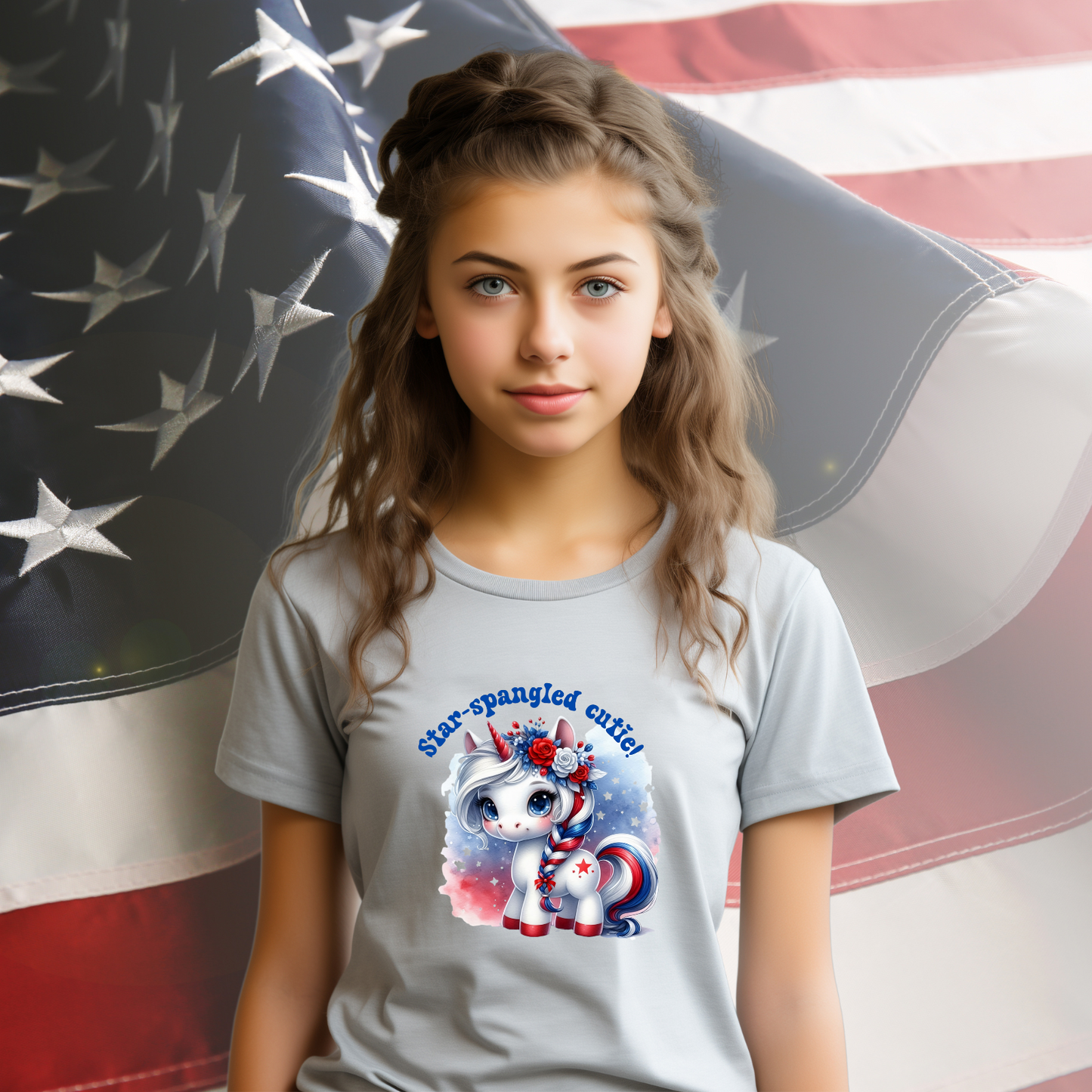 Star-Spangled Cute Kid's T-Shirt