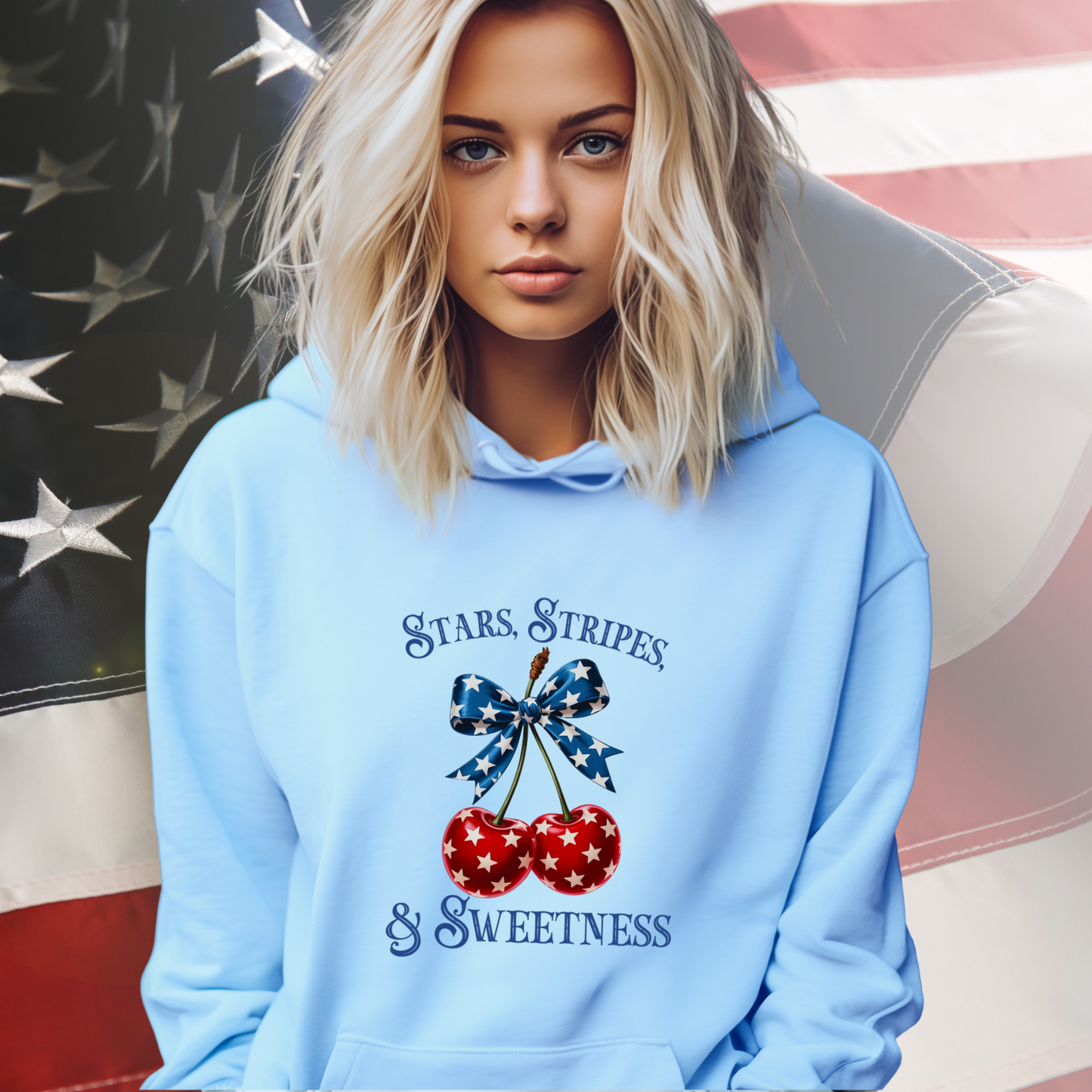 Stars Stripes And Sweetness Pullover Hoodie