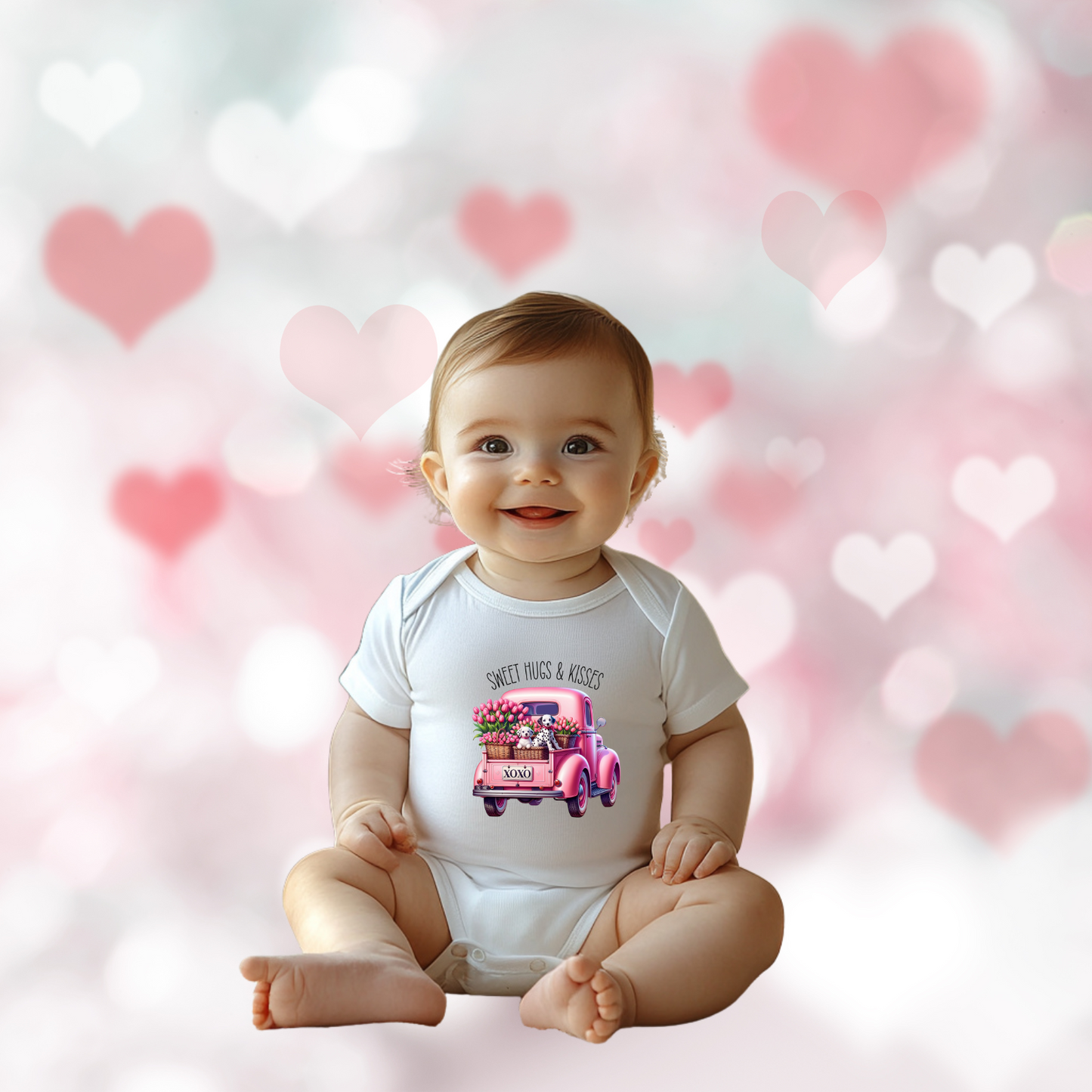 Sweet Hugs & Kisses Infant Short Sleeve Onesie