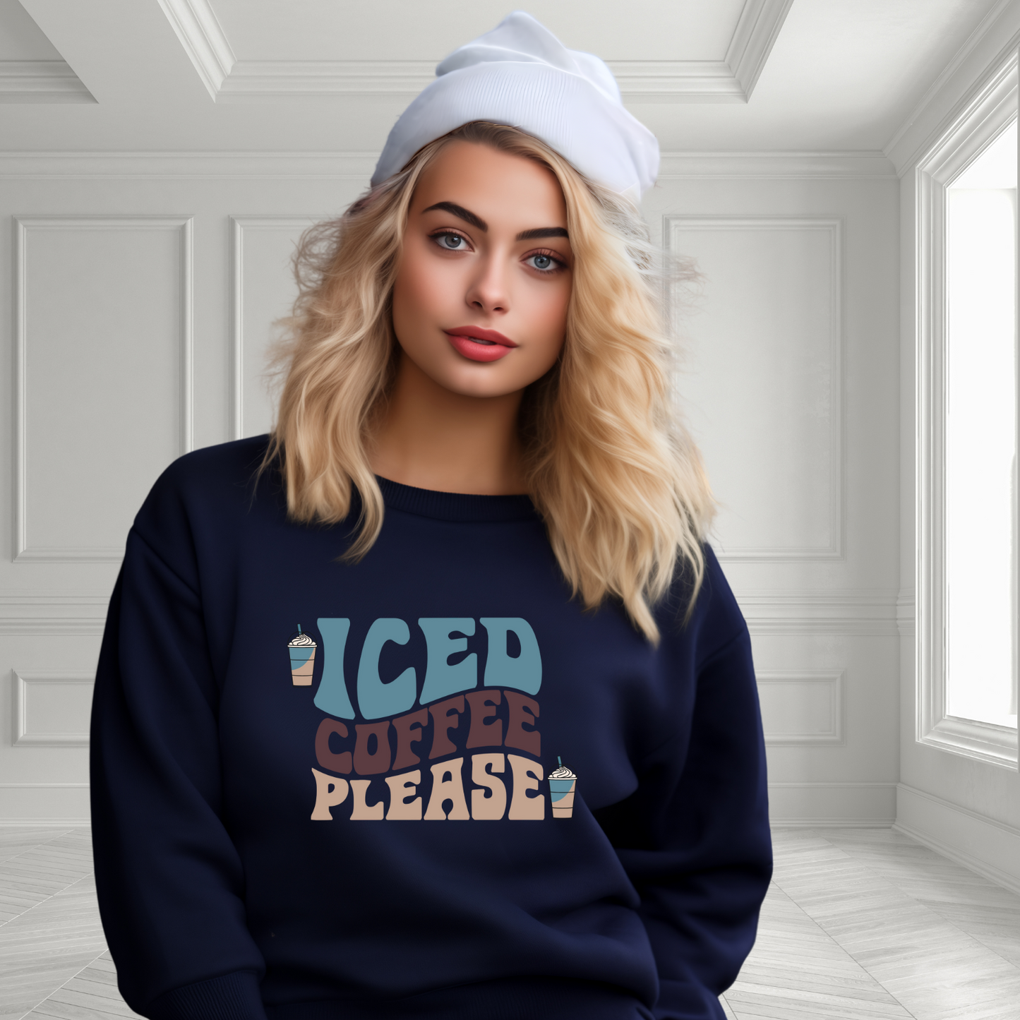 Iced Coffee Please Crewneck Sweatshirt