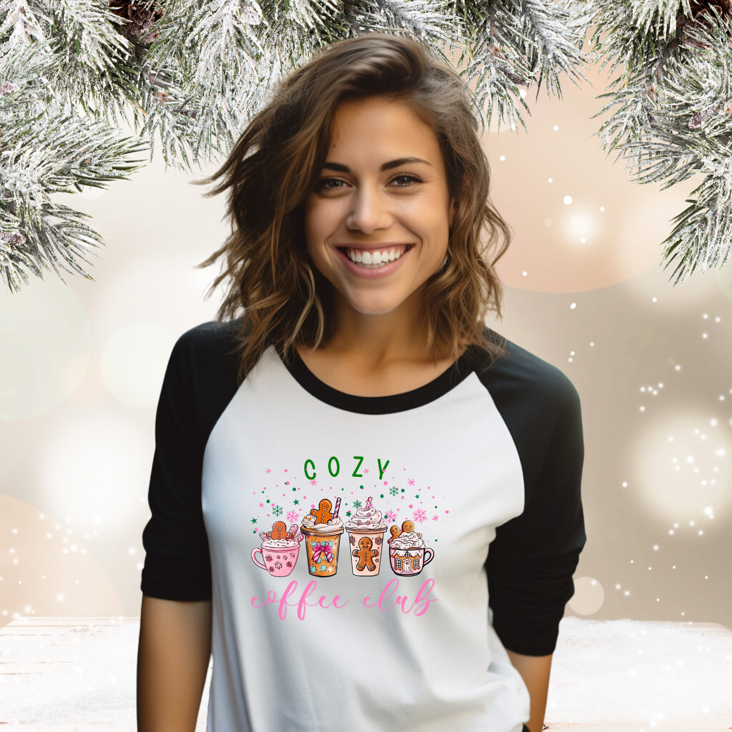 Cozy Coffee Club Baseball Tee
