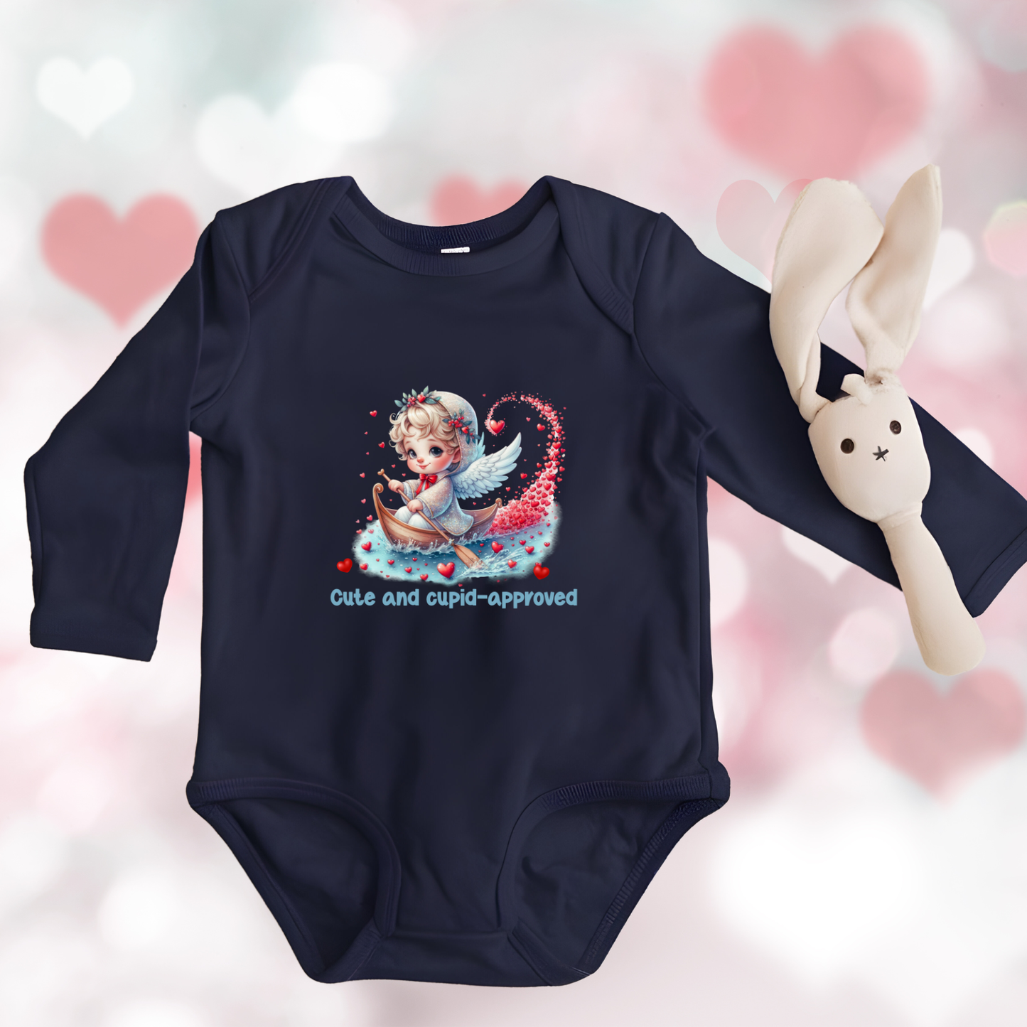 Cute And Cupid Approved Infant Long Sleeve Onesie