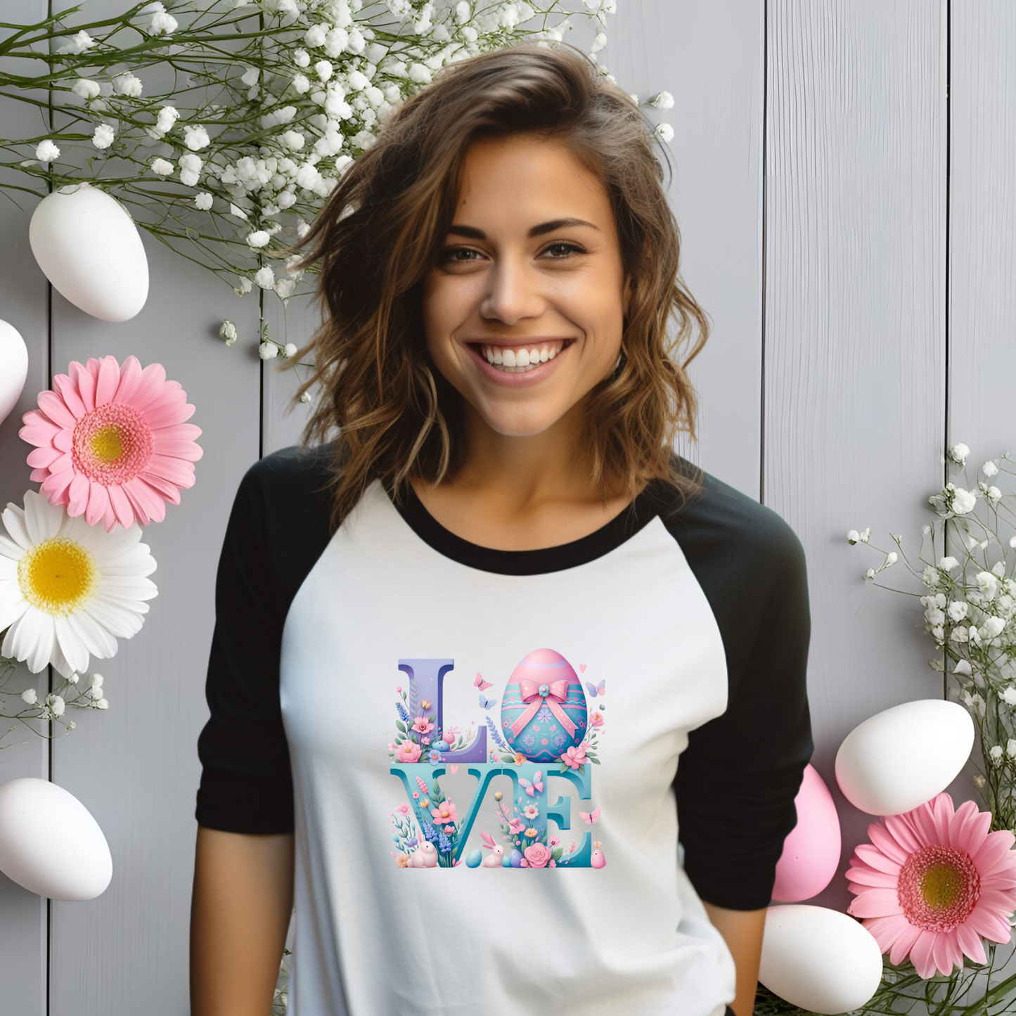 Easter Love Baseball Tee
