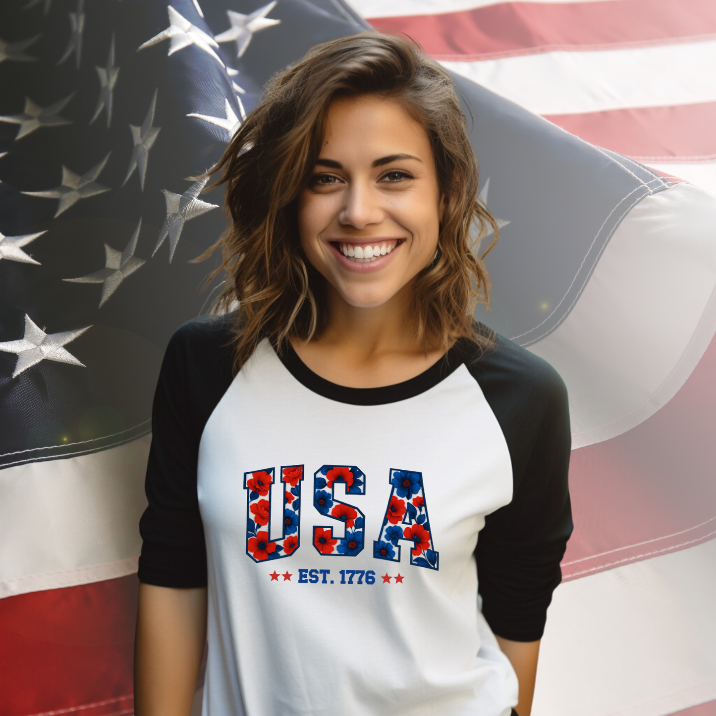 USA 1776 Baseball Tee