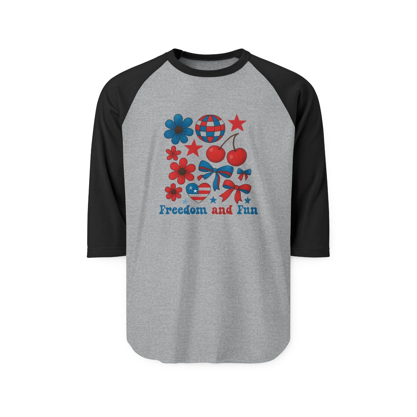 Freedom And Fun Baseball Tee