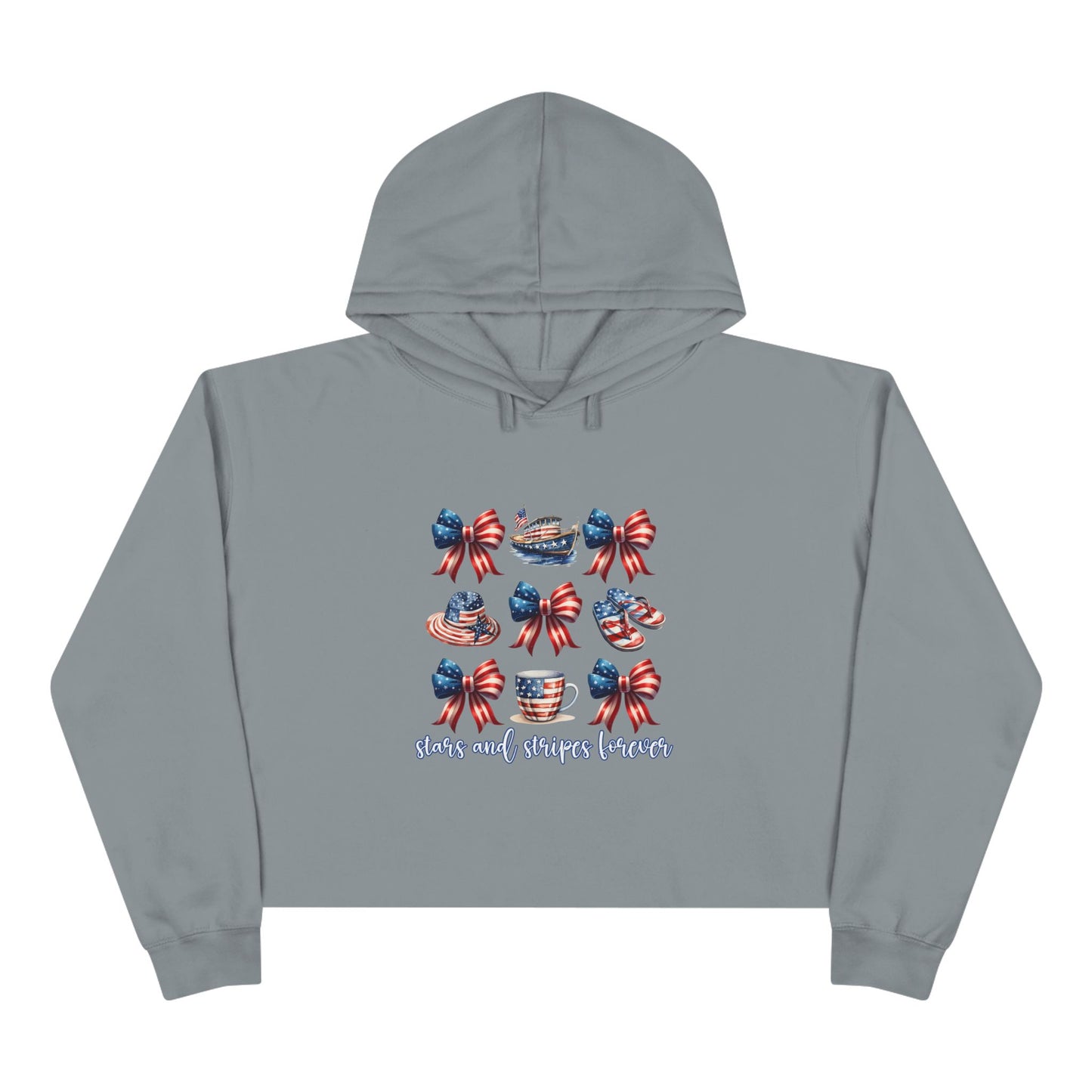 Stars and Stripes Forever Crop Hoodie