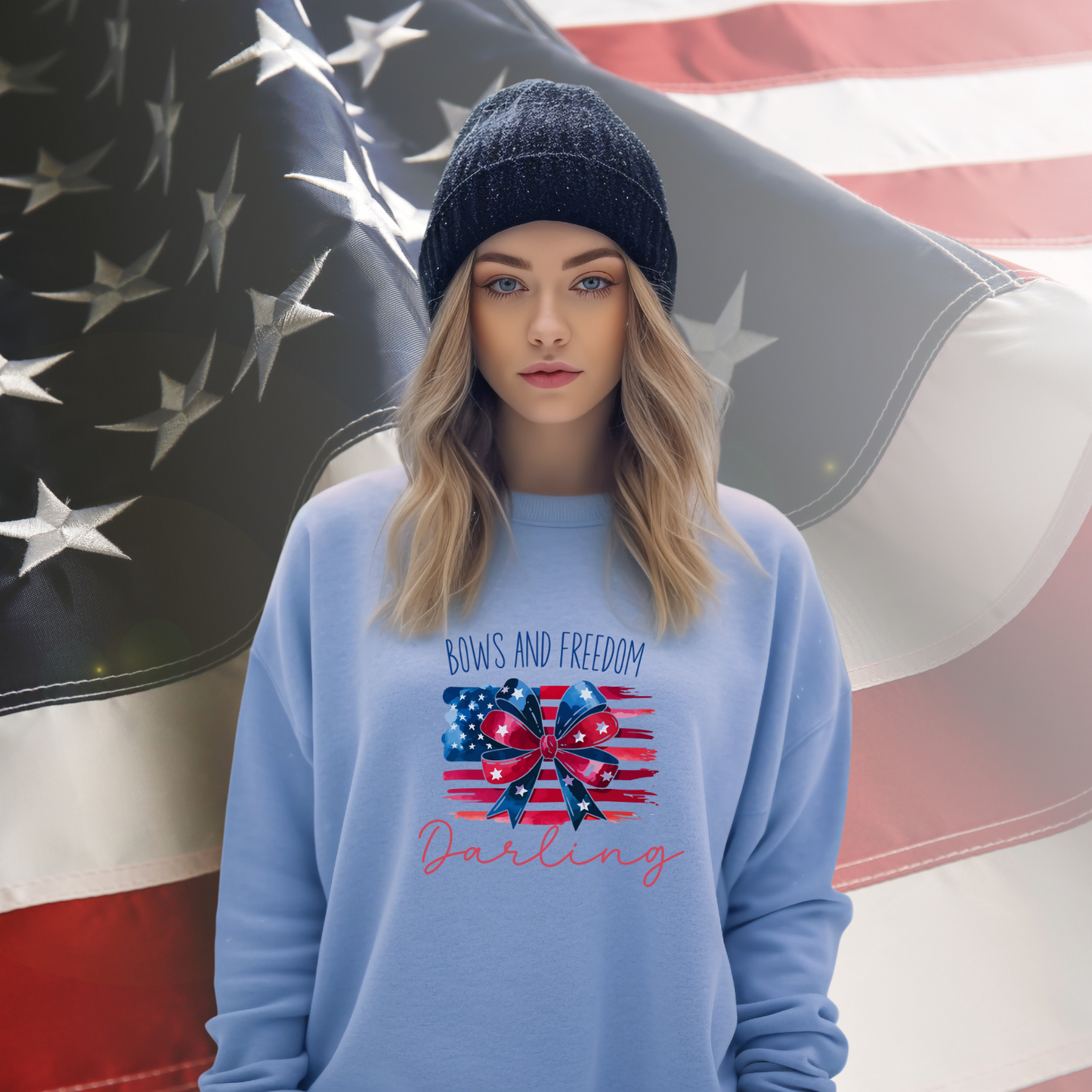 Bows And Freedom Darling Crewneck Sweatshirt