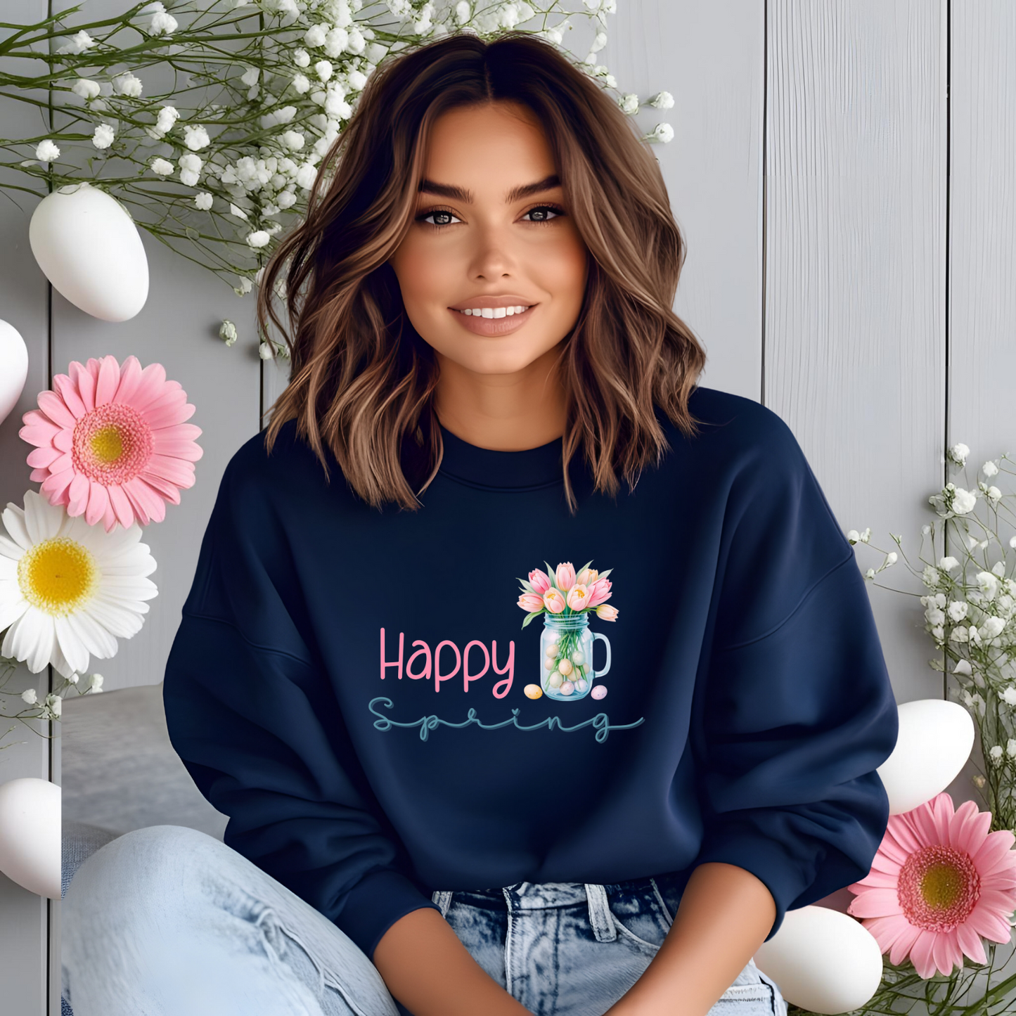 Happy Spring Crewneck Sweatshirt