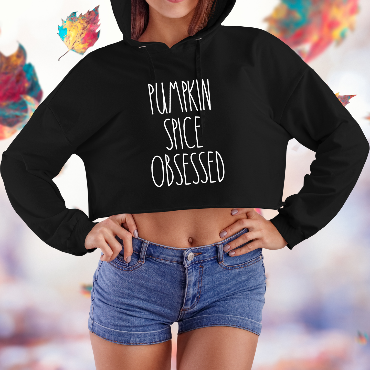 Pumpkin Spice Obsessed Crop Hoodie