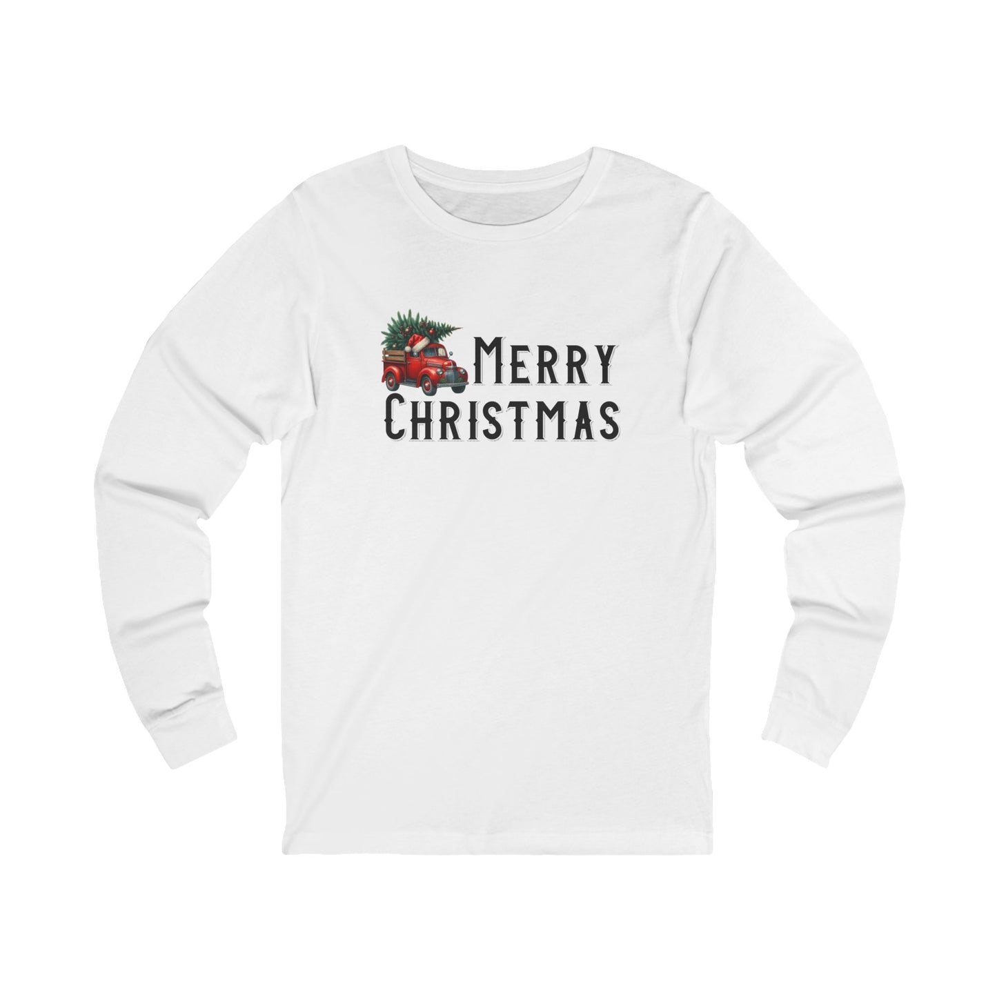 Merry Christmas Vintage Truck Long Sleeve Tee