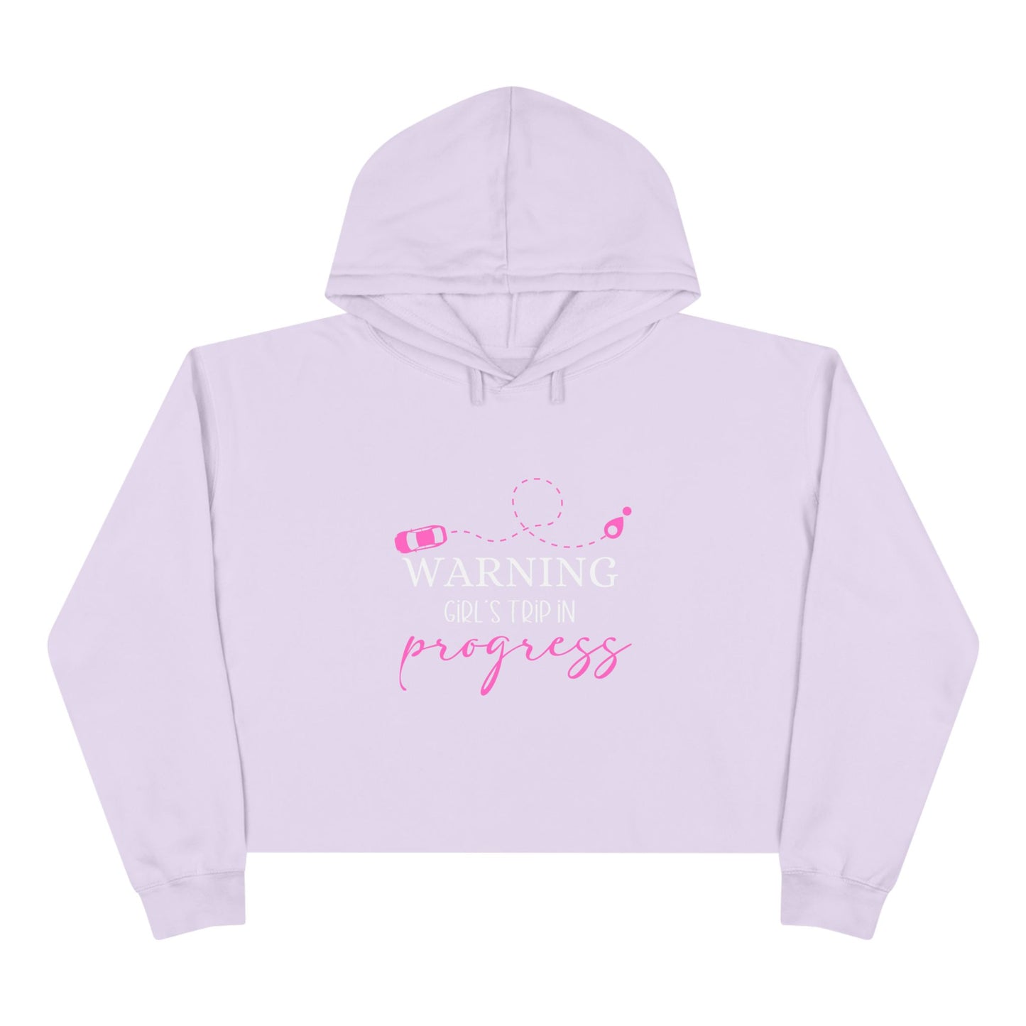 Warning Girls Trip in Progress Crop Hoodie