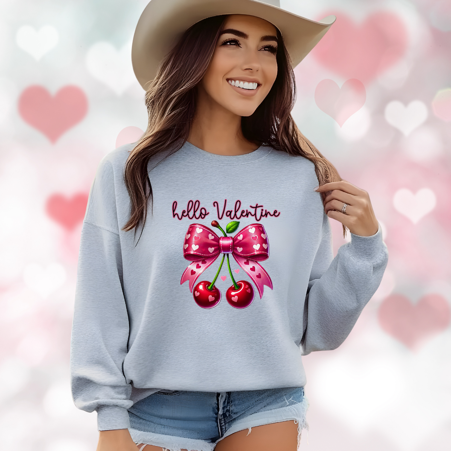 Hello Valentine Crewneck Sweatshirt