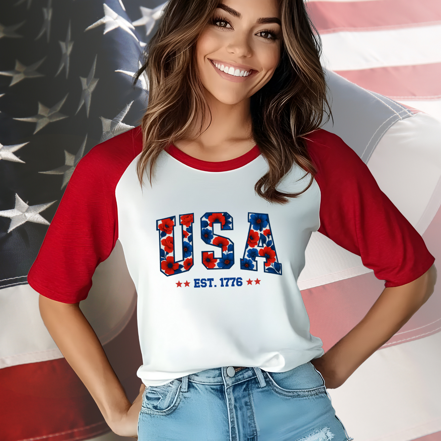USA 1776 Baseball Tee